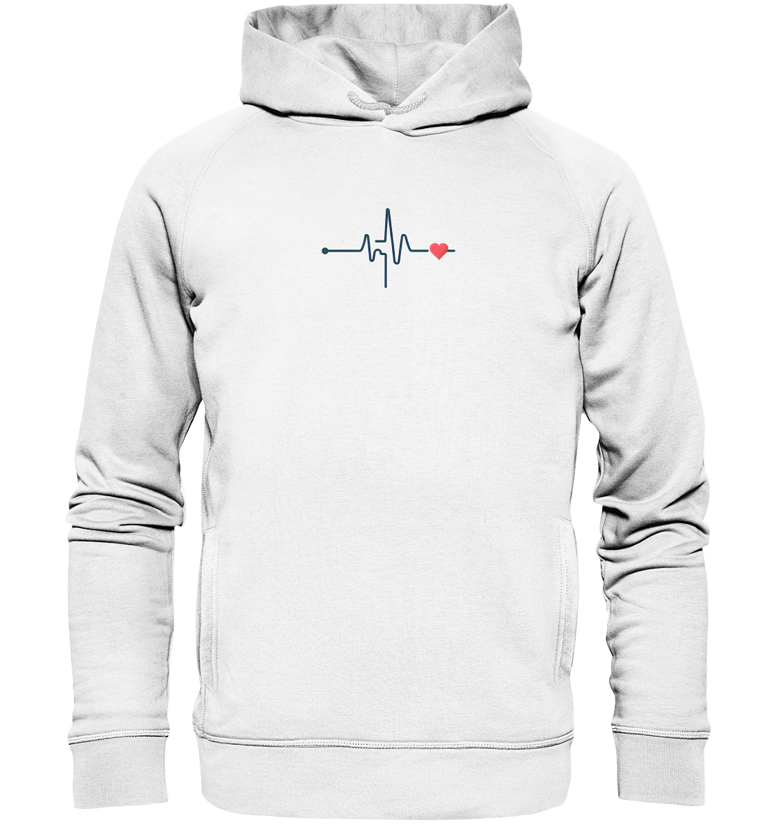 Pulsschlag für die Liebsten - Organic Fashion Hoodie