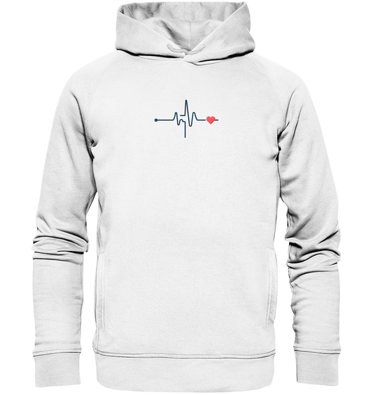 Pulsschlag für die Liebsten - Organic Fashion Hoodie