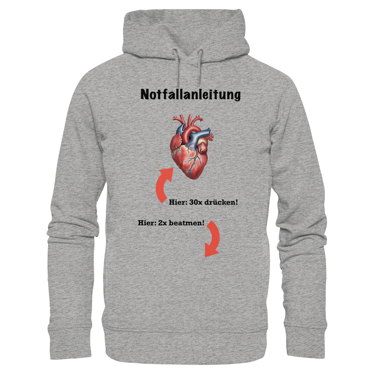 Notfallanleitung Reanimation Männeredition - Medizinhumor - Organic Fashion Hoodie