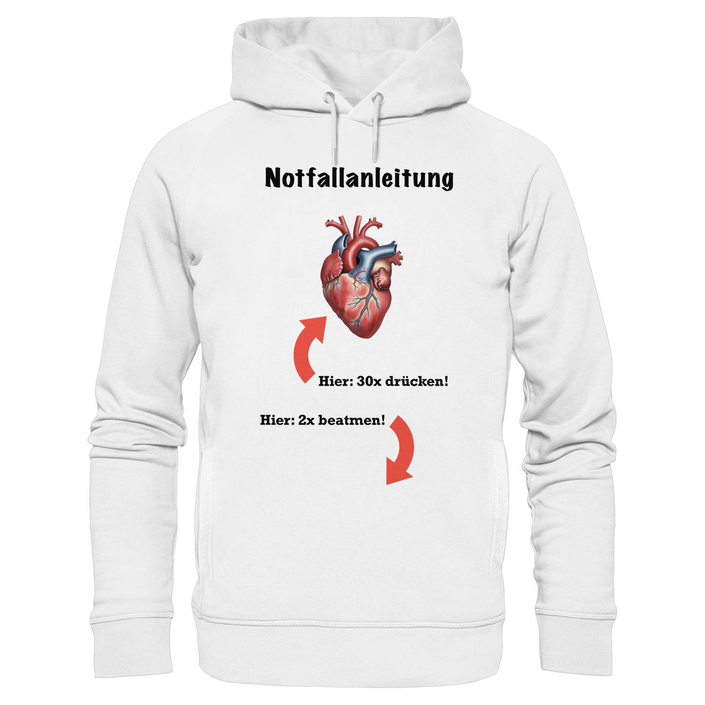 Notfallanleitung Reanimation Männeredition - Medizinhumor - Organic Fashion Hoodie