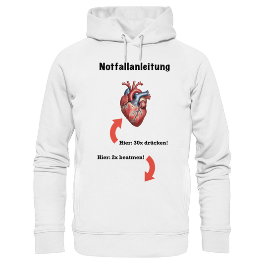 Notfallanleitung Reanimation Männeredition - Medizinhumor - Organic Fashion Hoodie