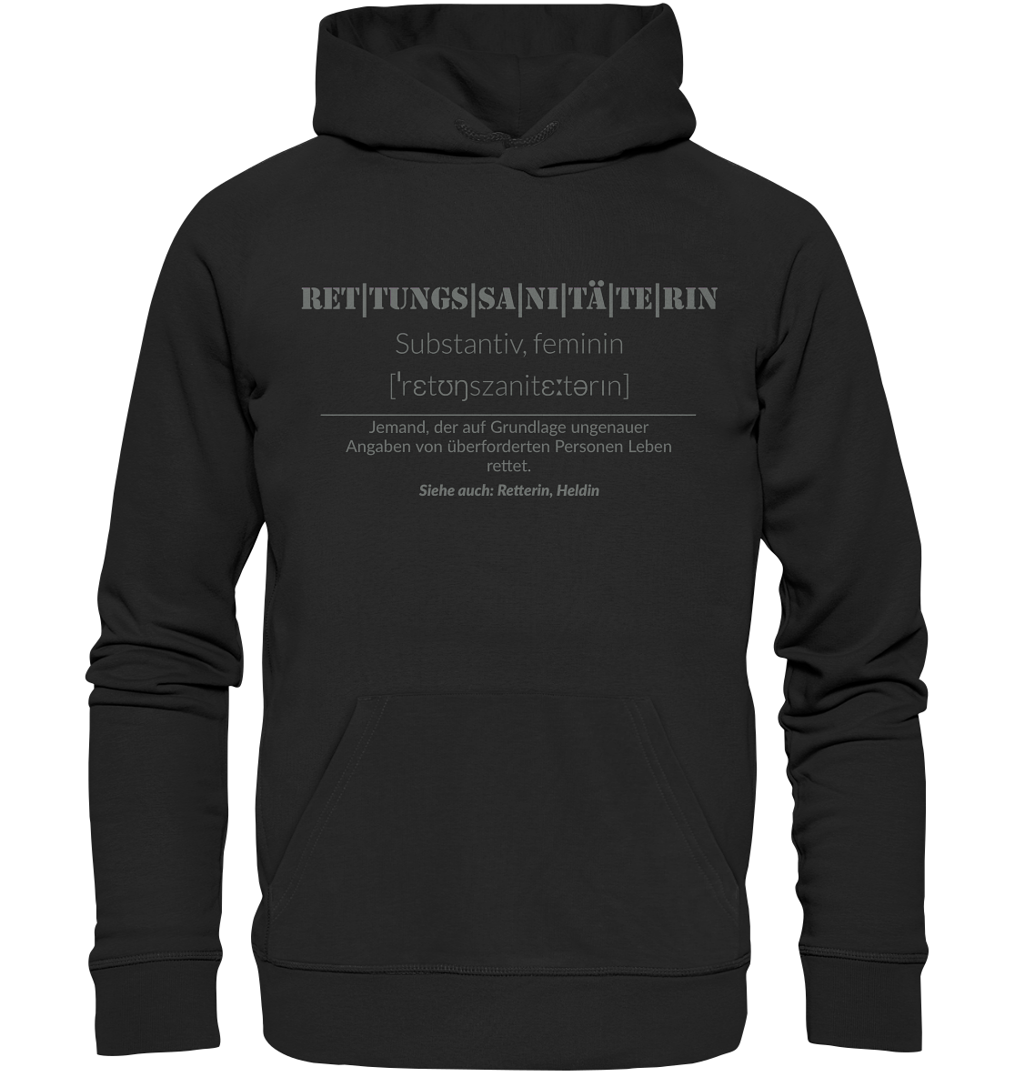 Rettungssanitäterin - Organic Hoodie