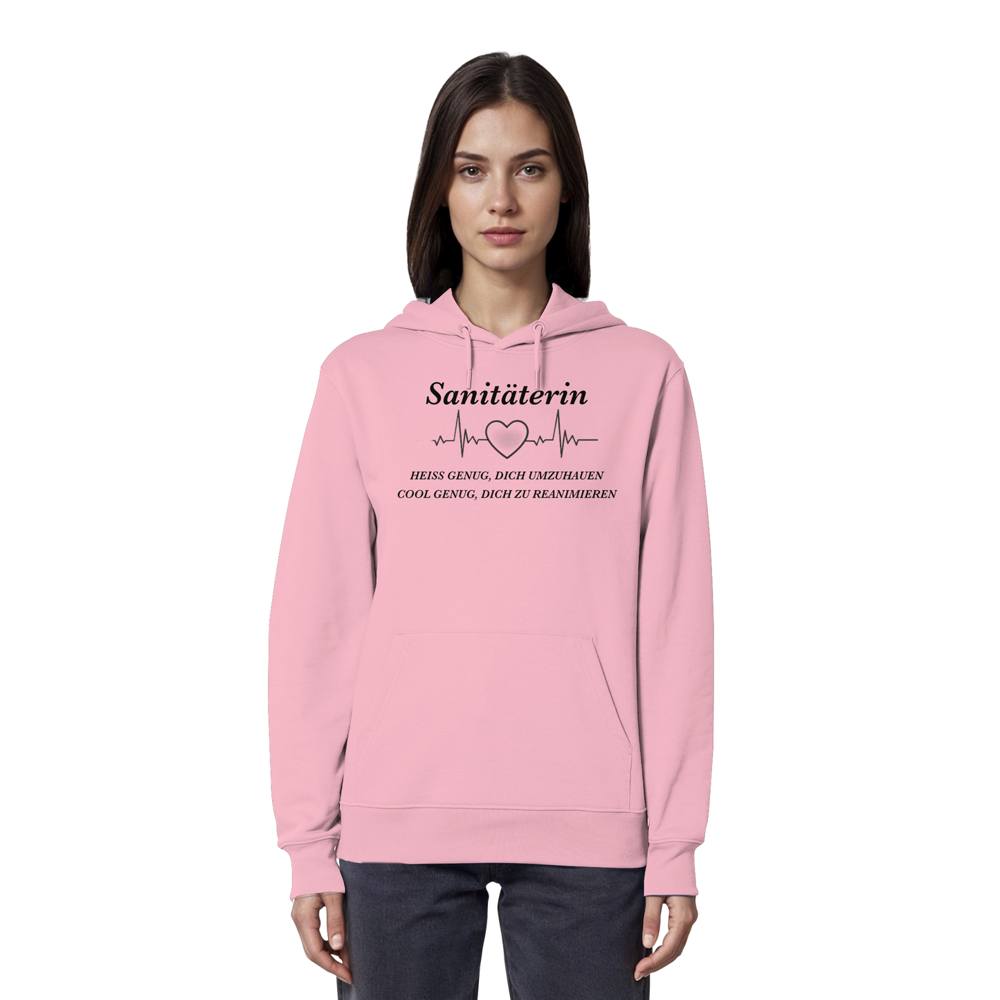 Sanitäterin: Heiß genug, dich umzuhauen, cool genug, dich zu reanimieren - Rettungsdienst - Organic Hoodie