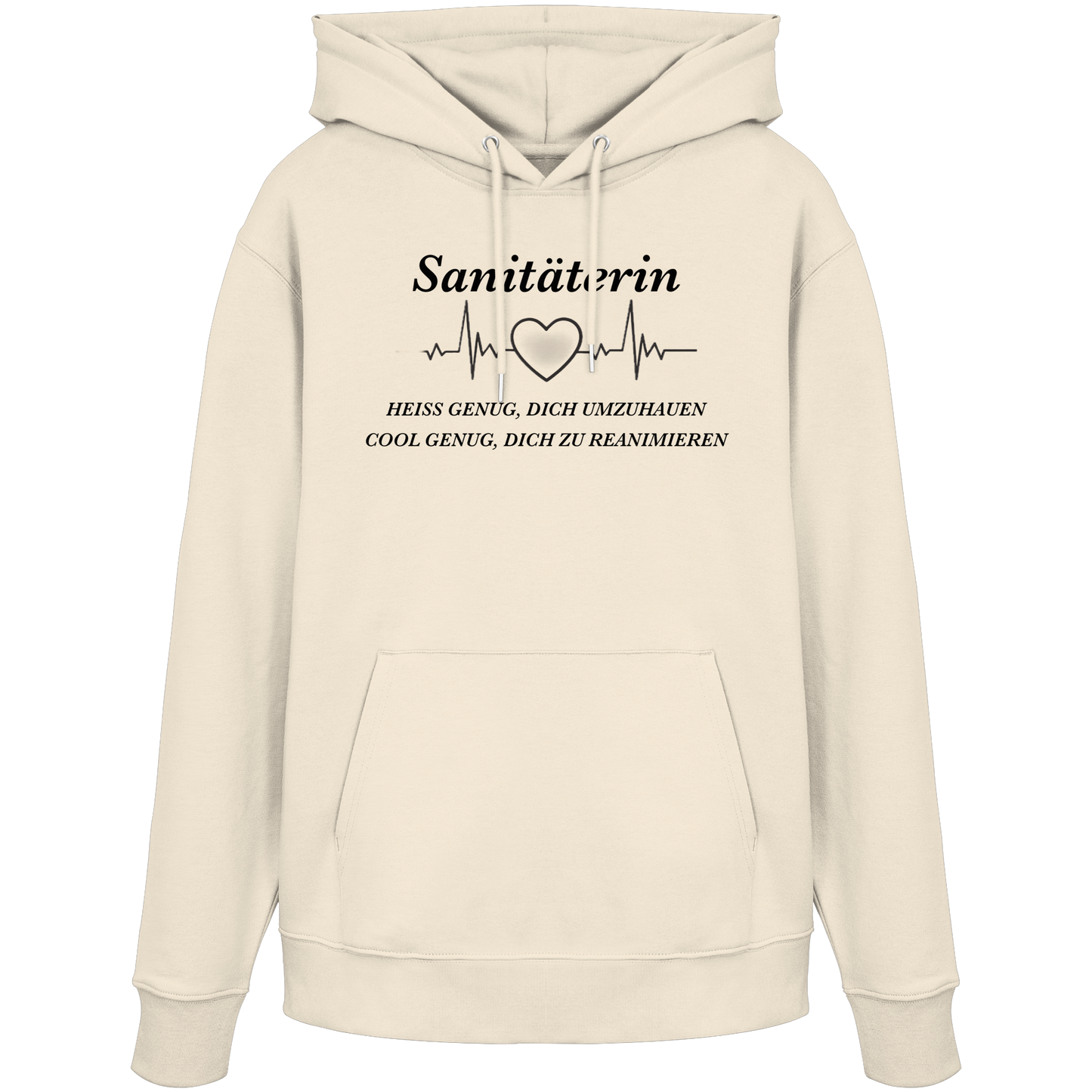 Sanitäterin: Heiß genug, dich umzuhauen, cool genug, dich zu reanimieren - Rettungsdienst - Organic Hoodie