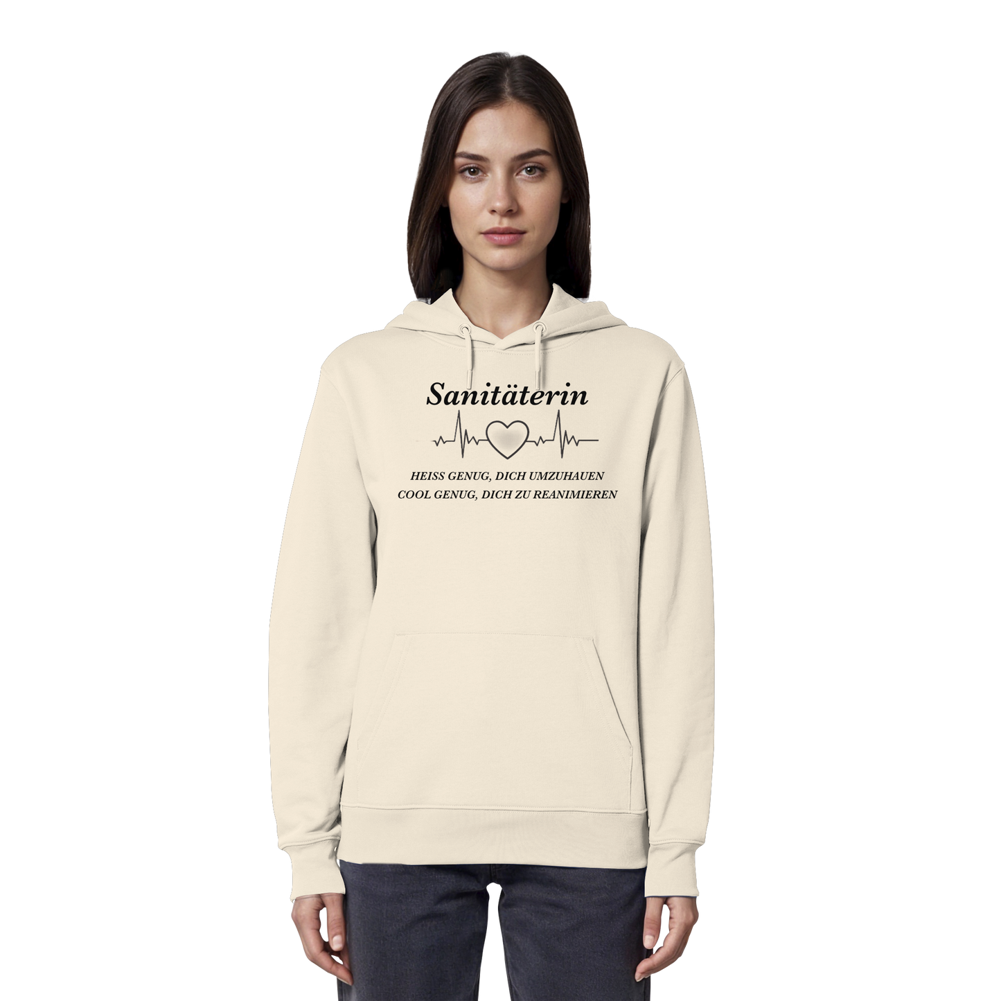 Sanitäterin: Heiß genug, dich umzuhauen, cool genug, dich zu reanimieren - Rettungsdienst - Organic Hoodie