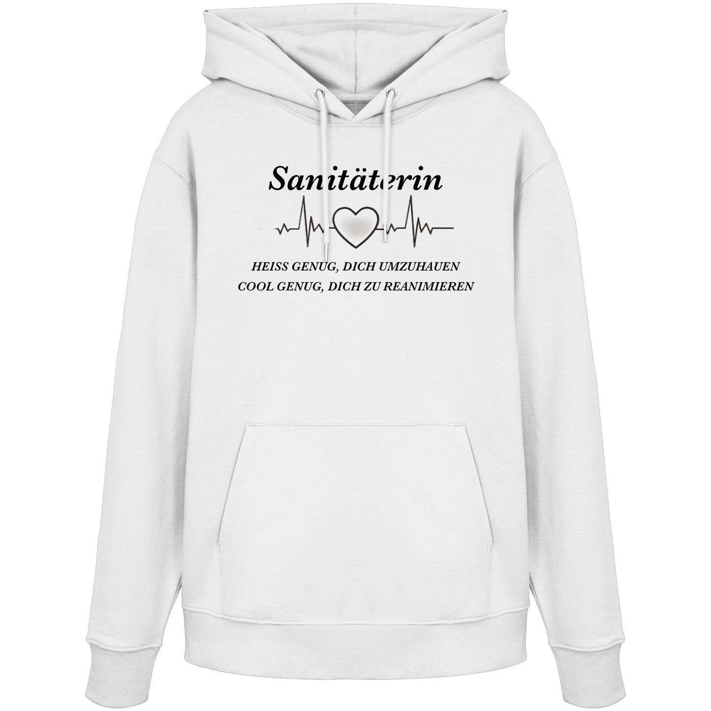 Sanitäterin: Heiß genug, dich umzuhauen, cool genug, dich zu reanimieren - Rettungsdienst - Organic Hoodie