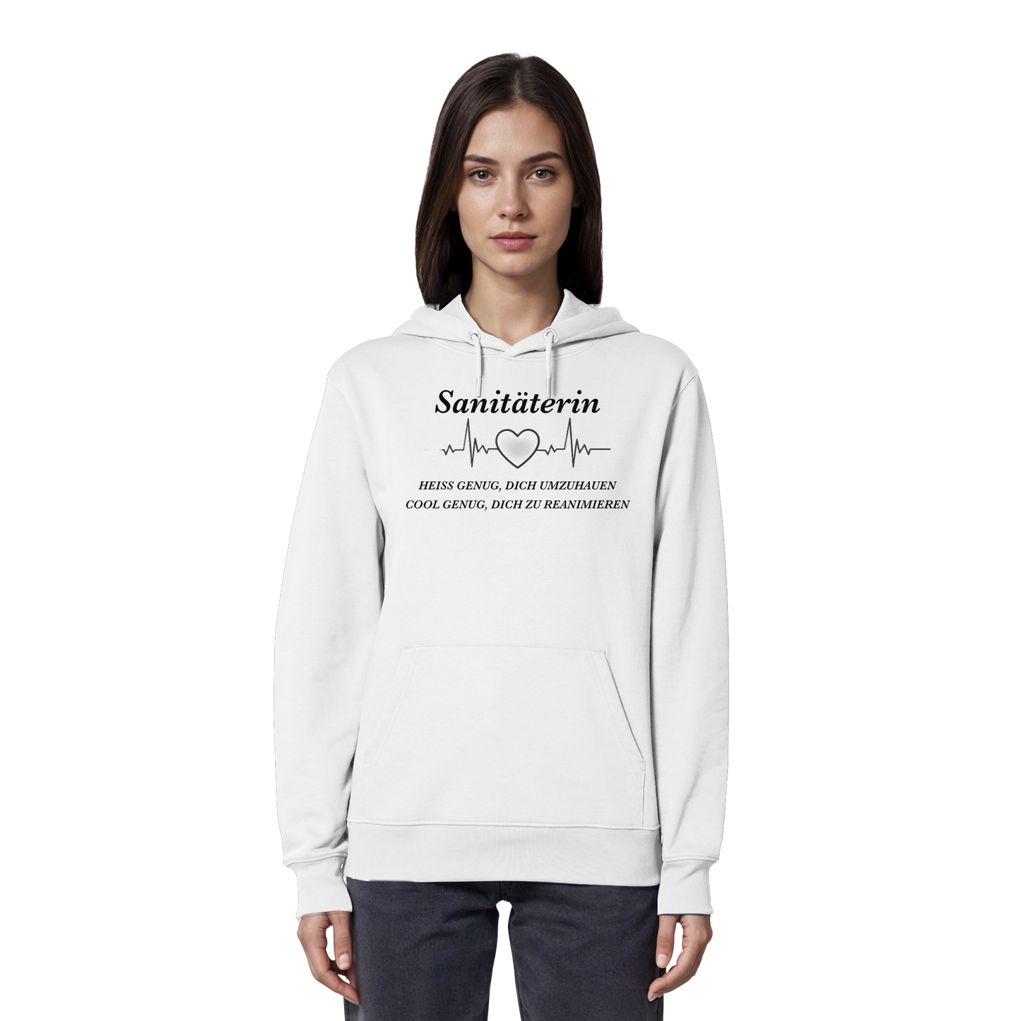 Sanitäterin: Heiß genug, dich umzuhauen, cool genug, dich zu reanimieren - Rettungsdienst - Organic Hoodie