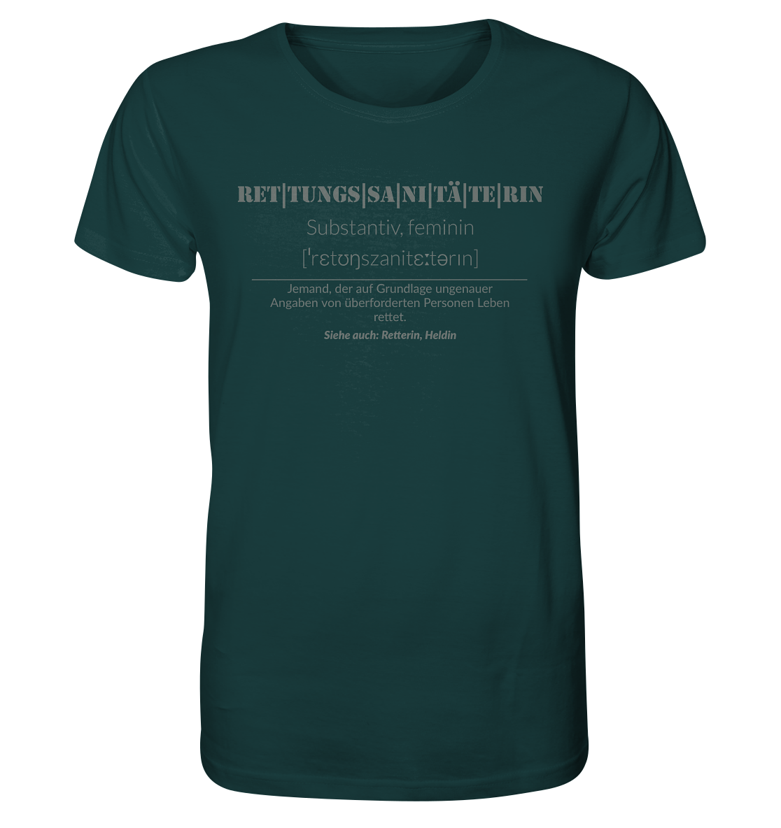 Rettungssanitäterin - Organic Shirt