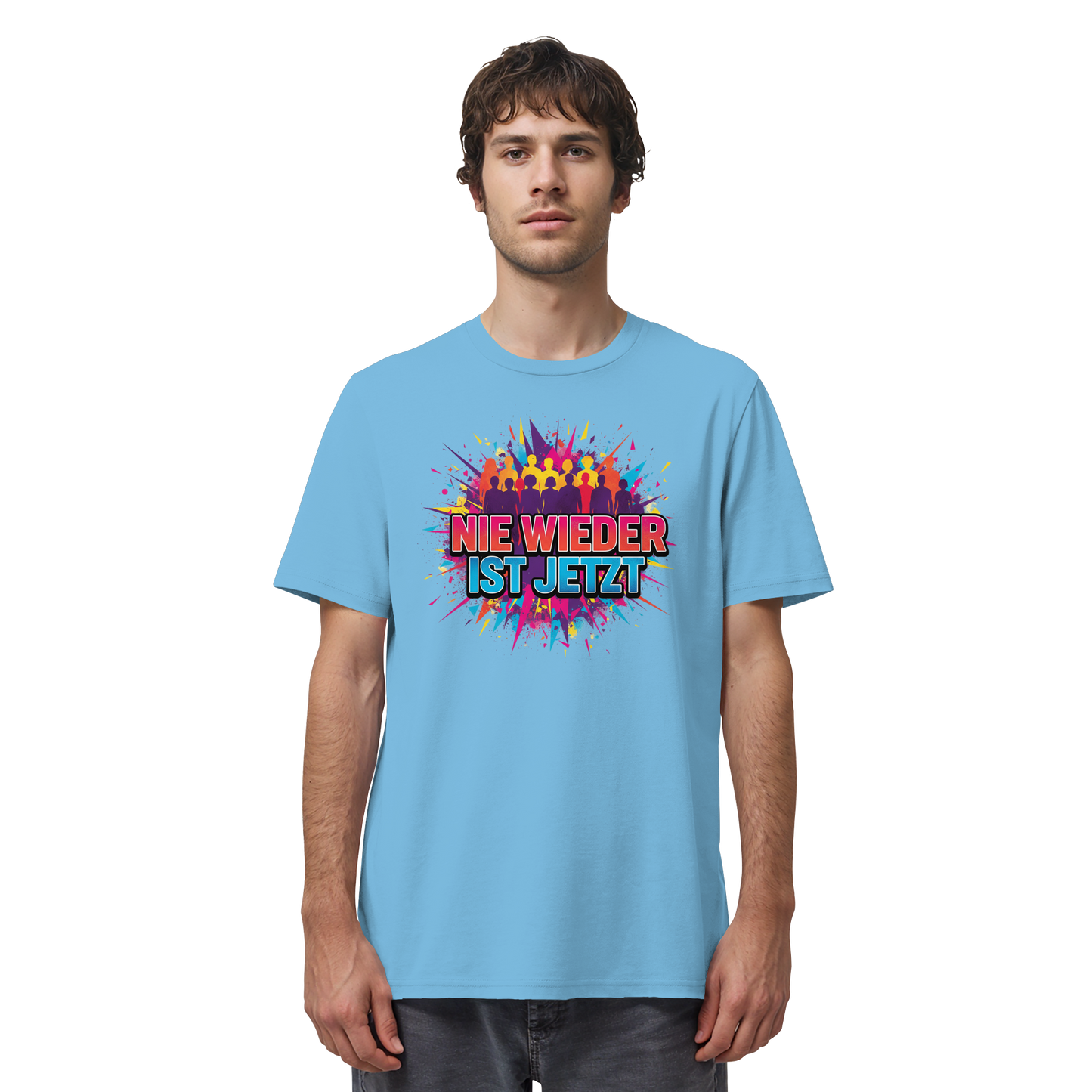 Nie wieder ist jetzt  (bunt) - Demokratie  - Organic Shirt