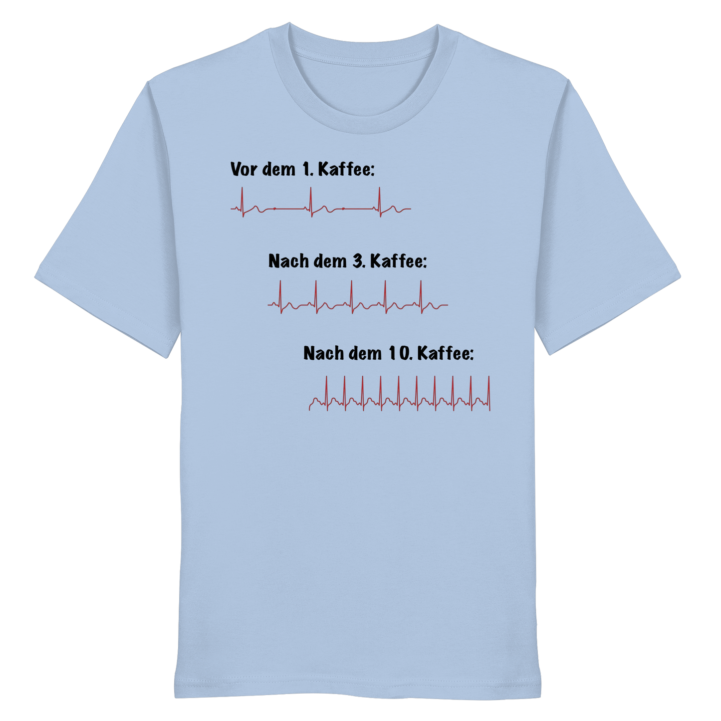 Auswirkungen vom Kaffee aufs EKG - Medizinhumor - Organic Shirt
