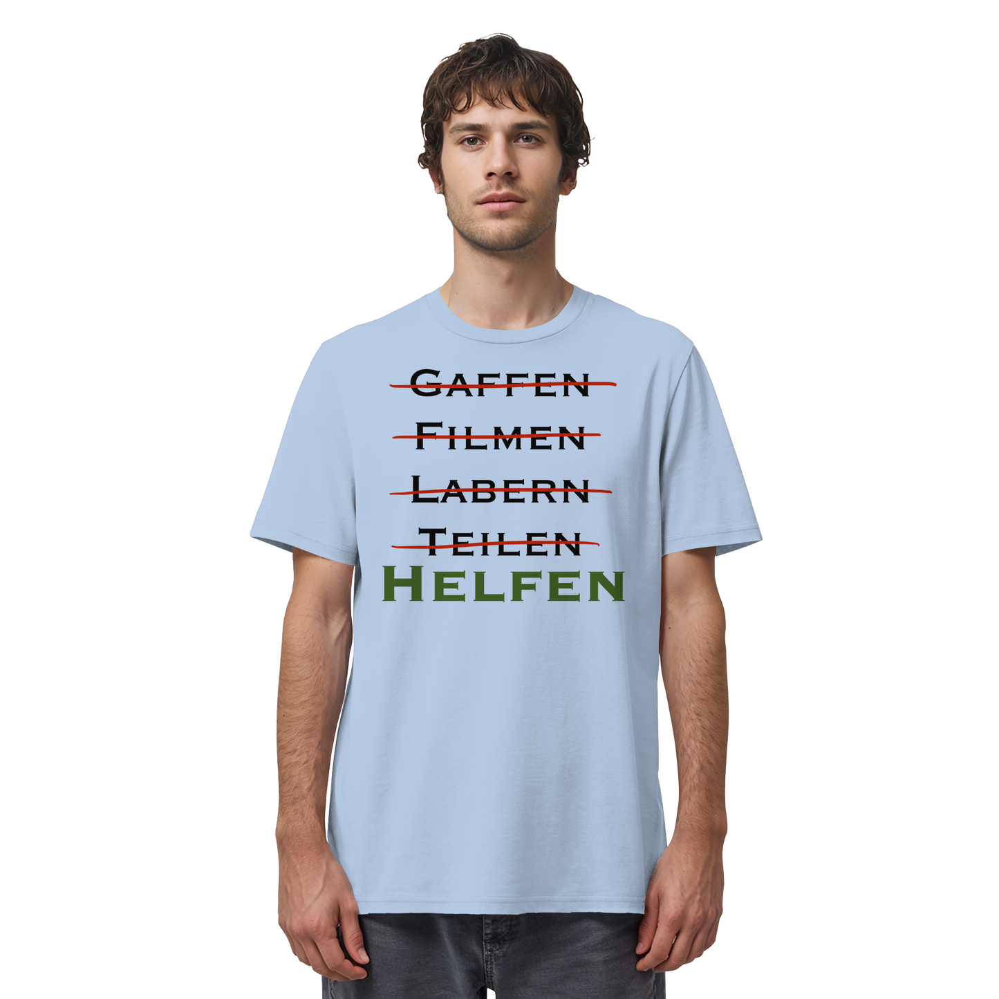 gaffen, filmen, labern, teilen => NEIN! HELFEN - Rettungsdienst - Organic Shirt