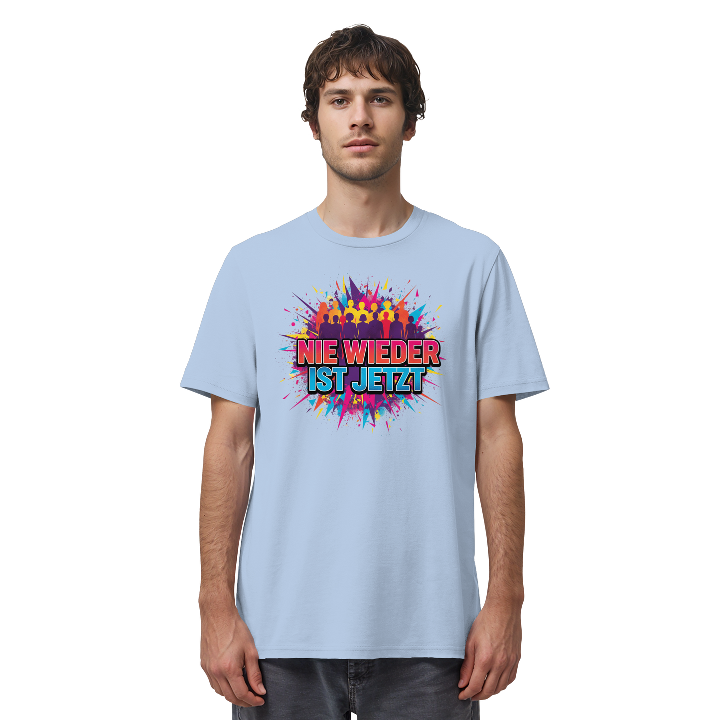 Nie wieder ist jetzt  (bunt) - Demokratie  - Organic Shirt