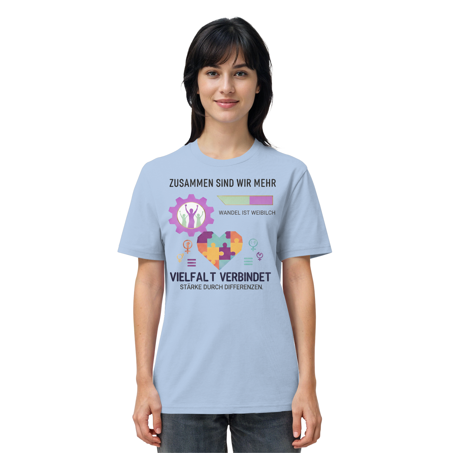 Zusammen sind wir mehr, Vielfalt verbindet - Frauenrechte - Organic Shirt