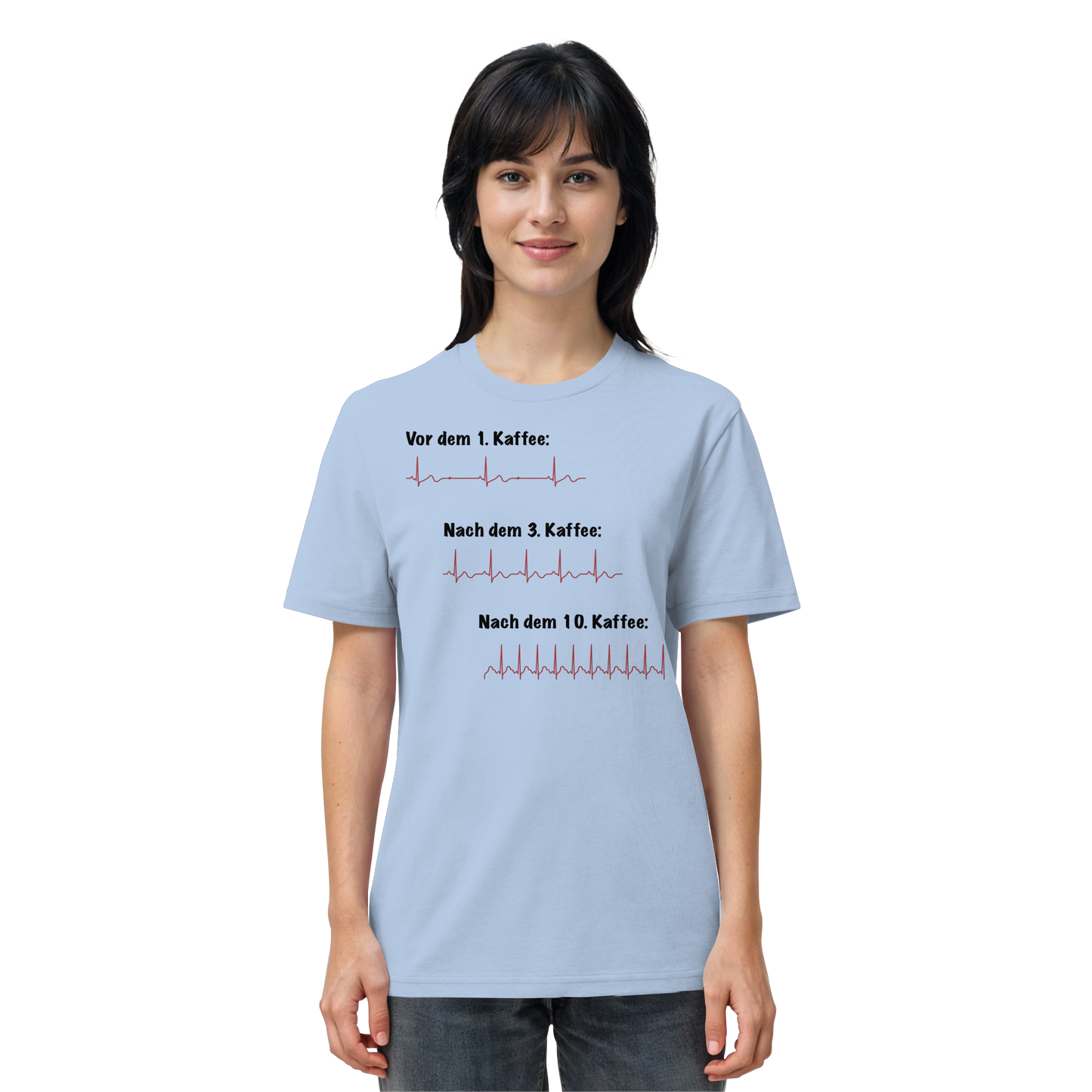 Auswirkungen vom Kaffee aufs EKG - Medizinhumor - Organic Shirt