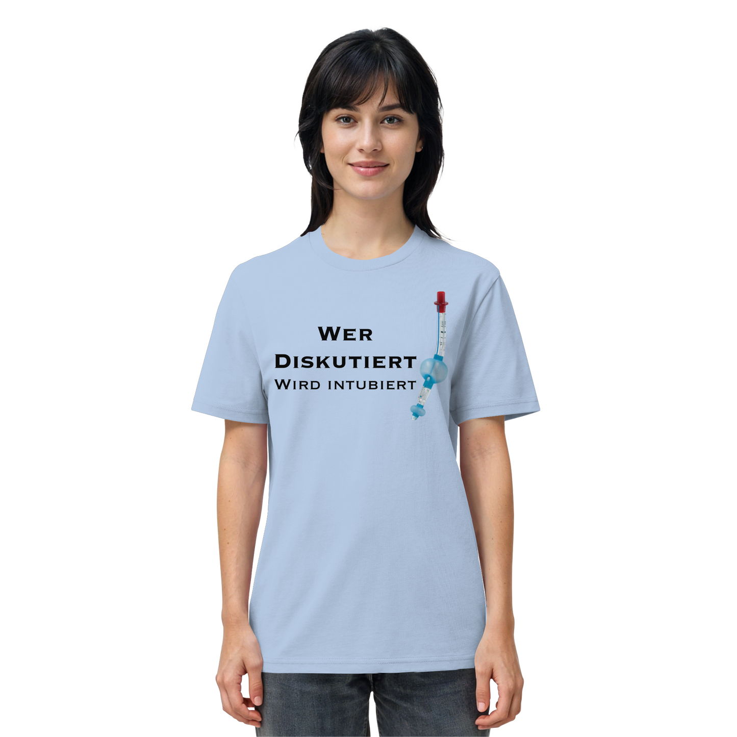 Wer diskutiert wird intubiert - Medizinhumor - Organic Shirt