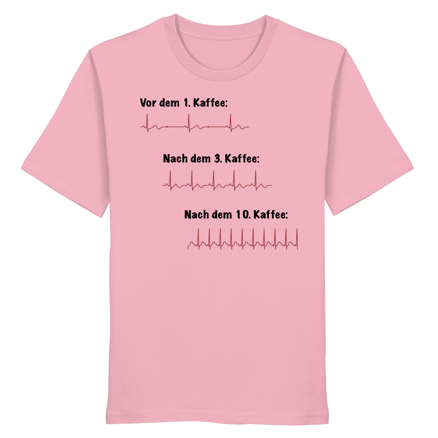 Auswirkungen vom Kaffee aufs EKG - Medizinhumor - Organic Shirt