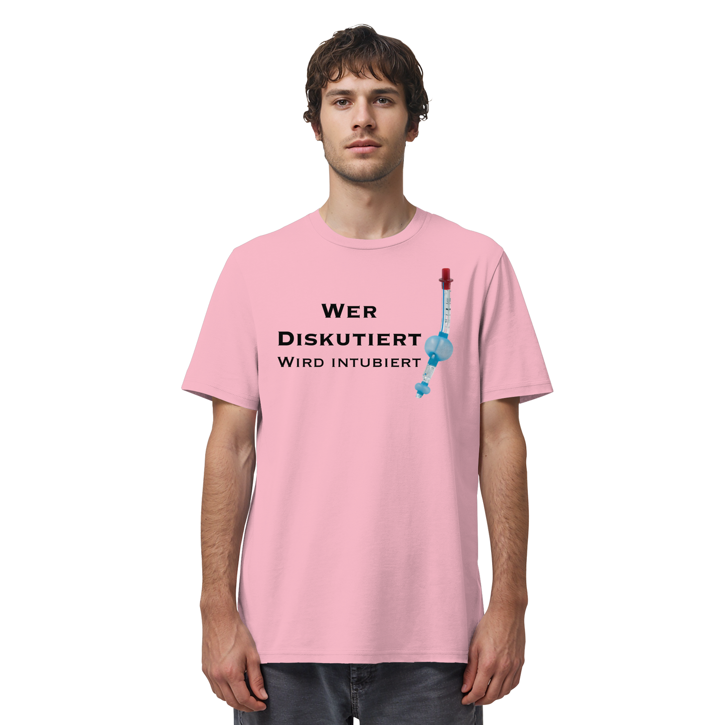 Wer diskutiert wird intubiert - Medizinhumor - Organic Shirt