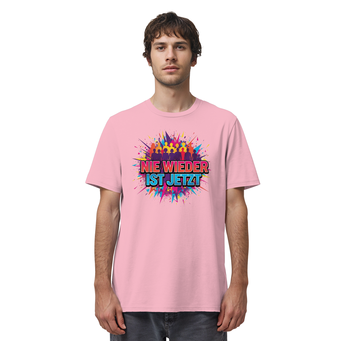 Nie wieder ist jetzt  (bunt) - Demokratie  - Organic Shirt