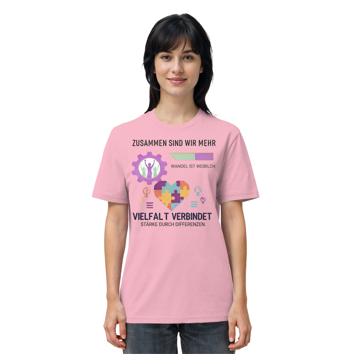 Zusammen sind wir mehr, Vielfalt verbindet - Frauenrechte - Organic Shirt