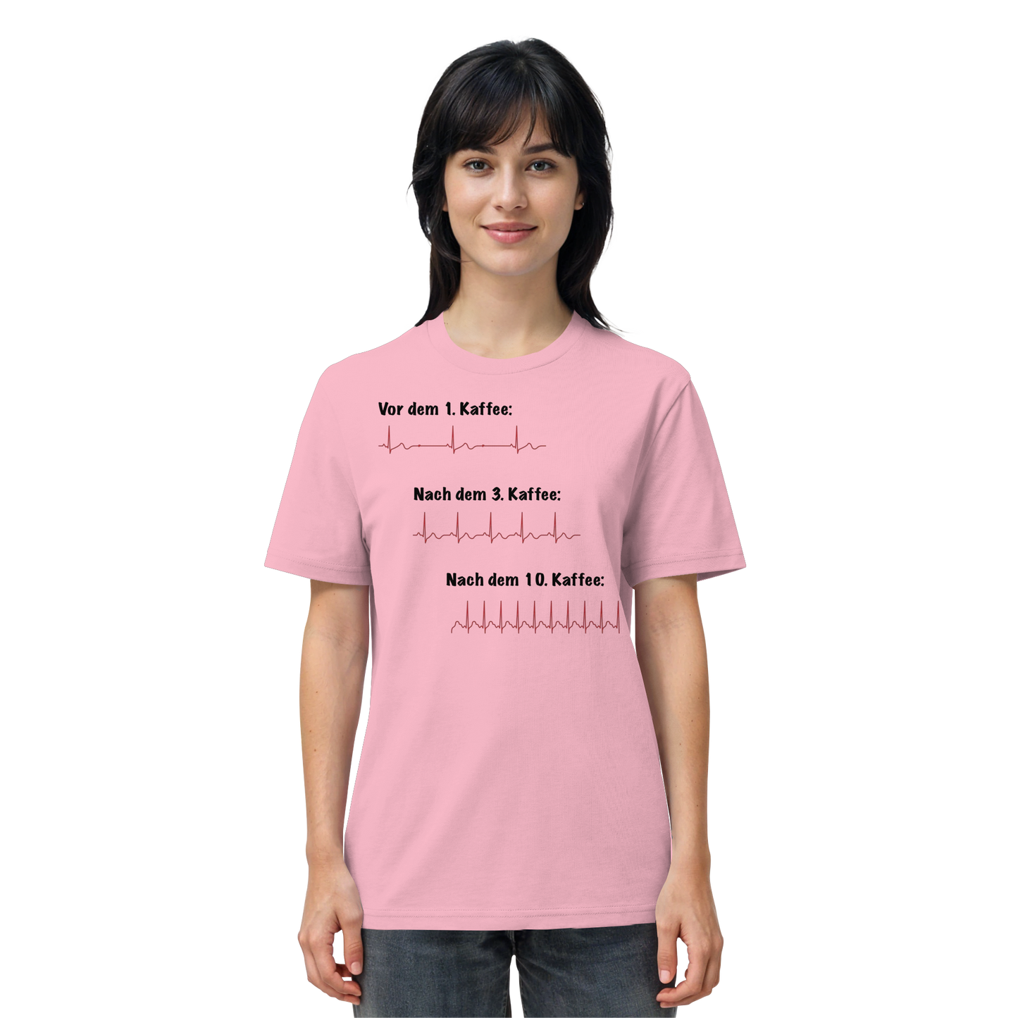 Auswirkungen vom Kaffee aufs EKG - Medizinhumor - Organic Shirt