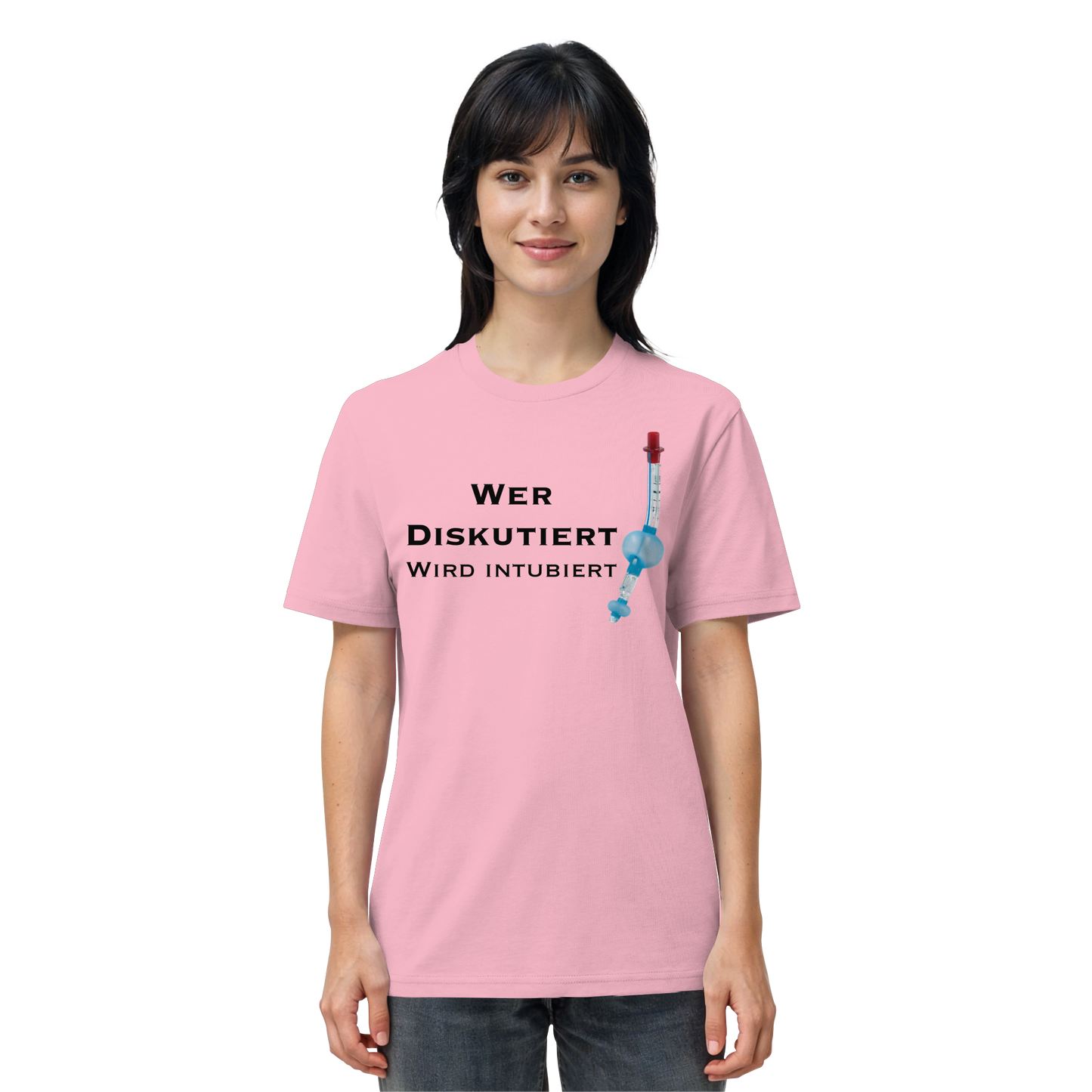 Wer diskutiert wird intubiert - Medizinhumor - Organic Shirt