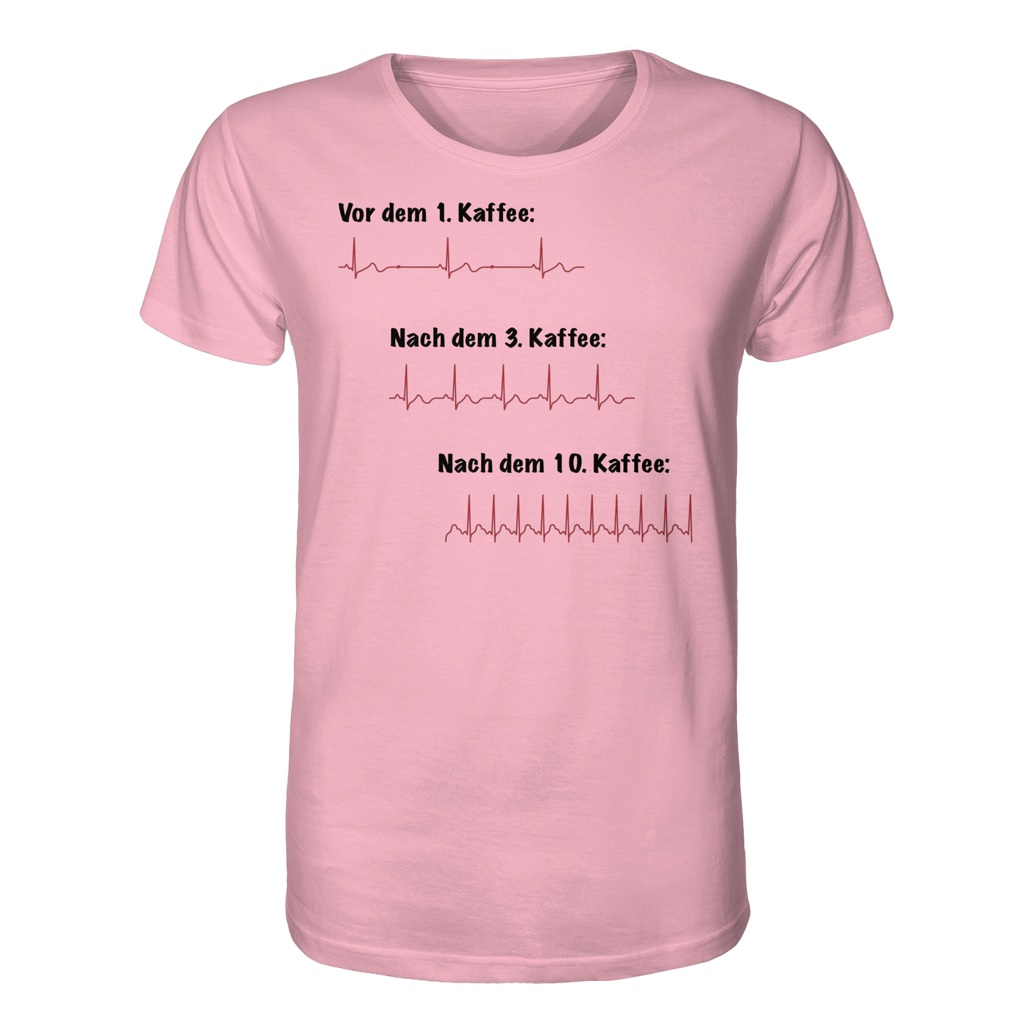 Auswirkungen vom Kaffee aufs EKG - Medizinhumor - Organic Shirt