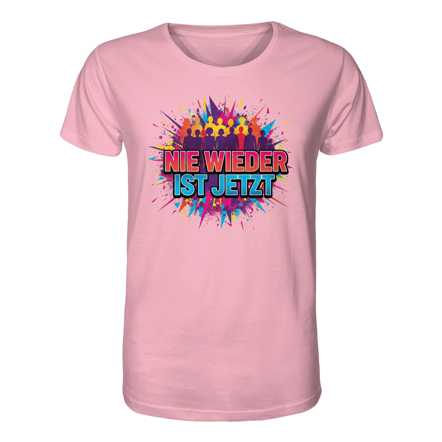 Nie wieder ist jetzt  (bunt) - Demokratie  - Organic Shirt