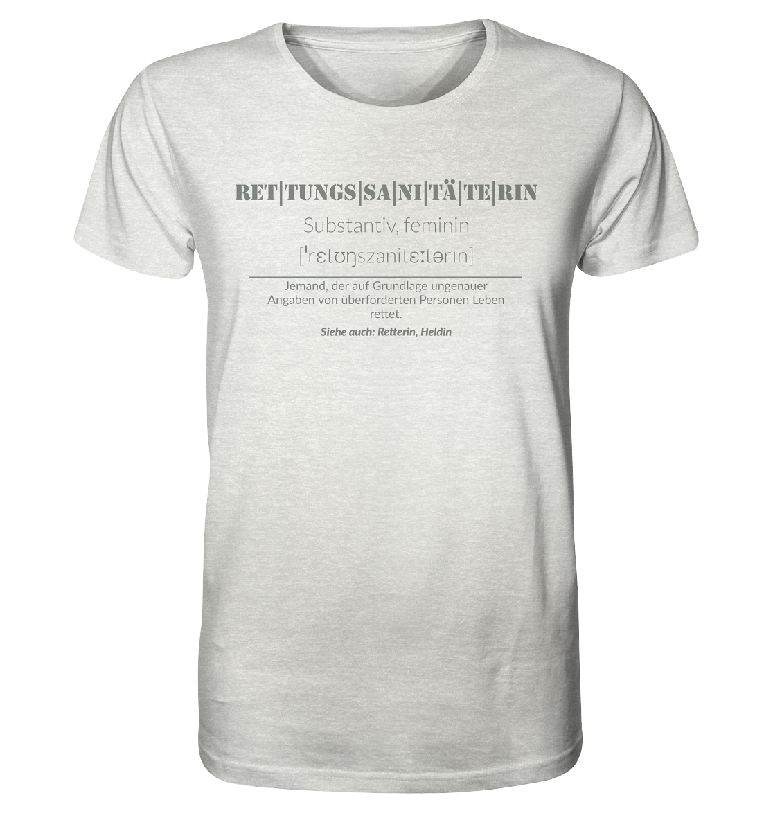 Rettungssanitäterin - Organic Shirt