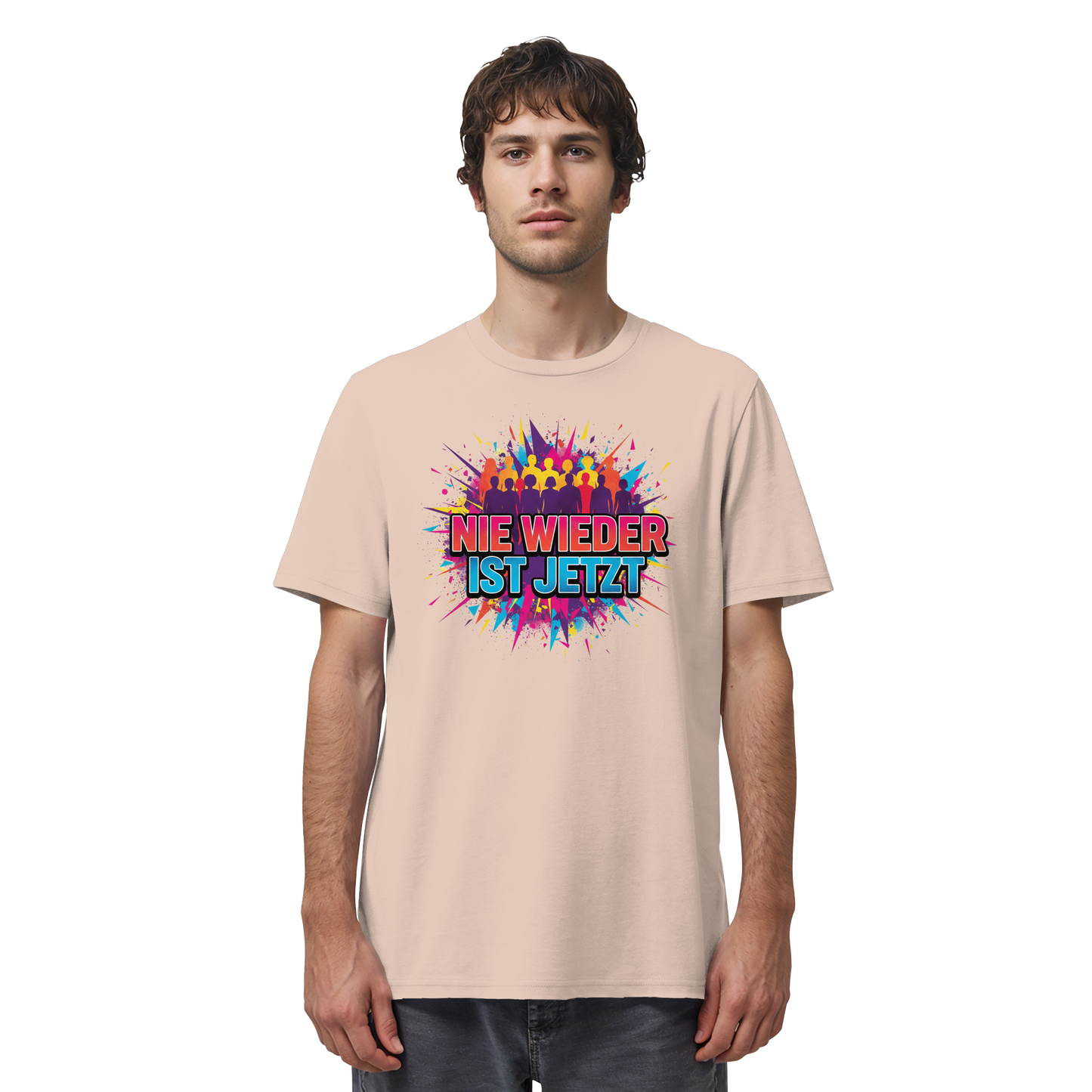 Nie wieder ist jetzt  (bunt) - Demokratie  - Organic Shirt