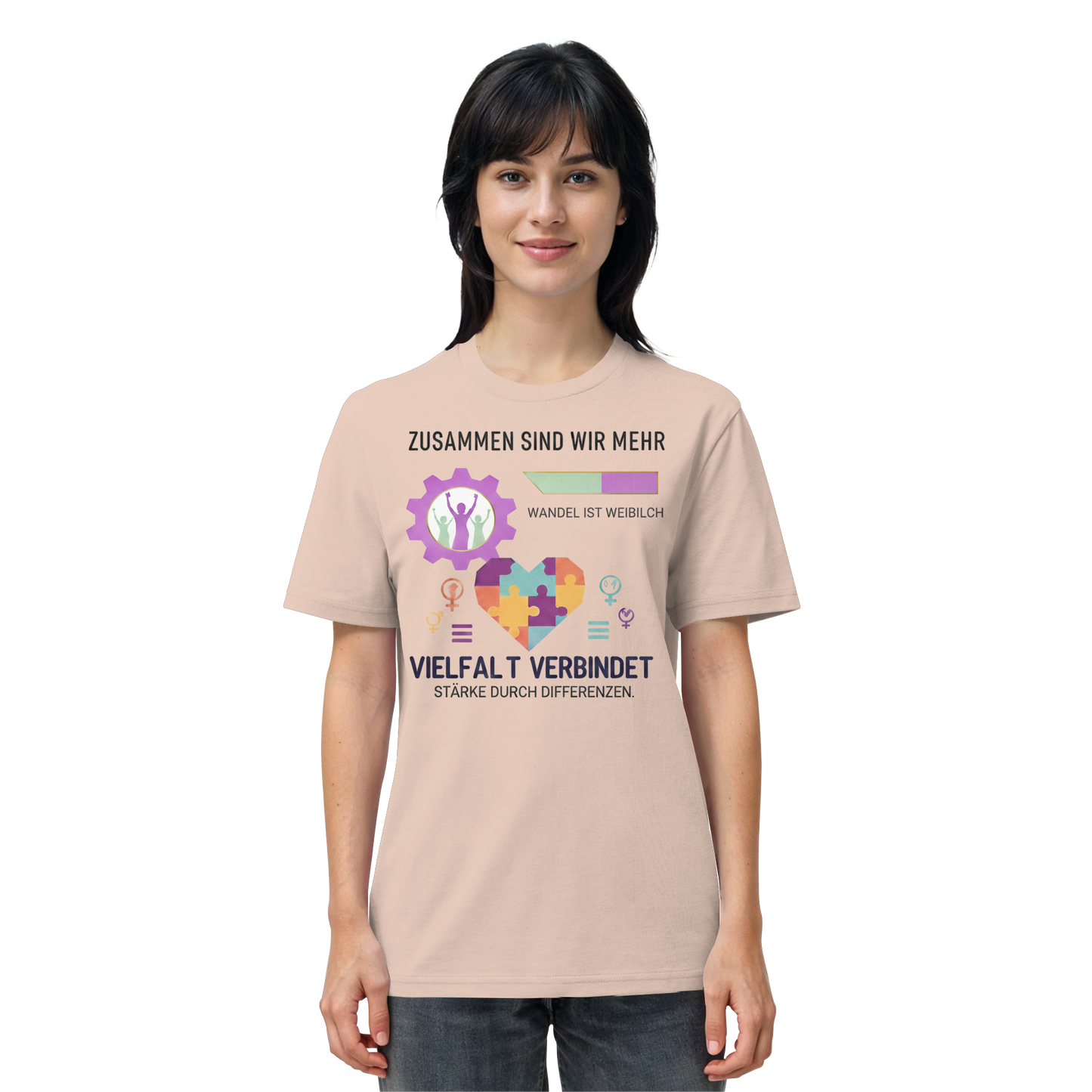 Zusammen sind wir mehr, Vielfalt verbindet - Frauenrechte - Organic Shirt