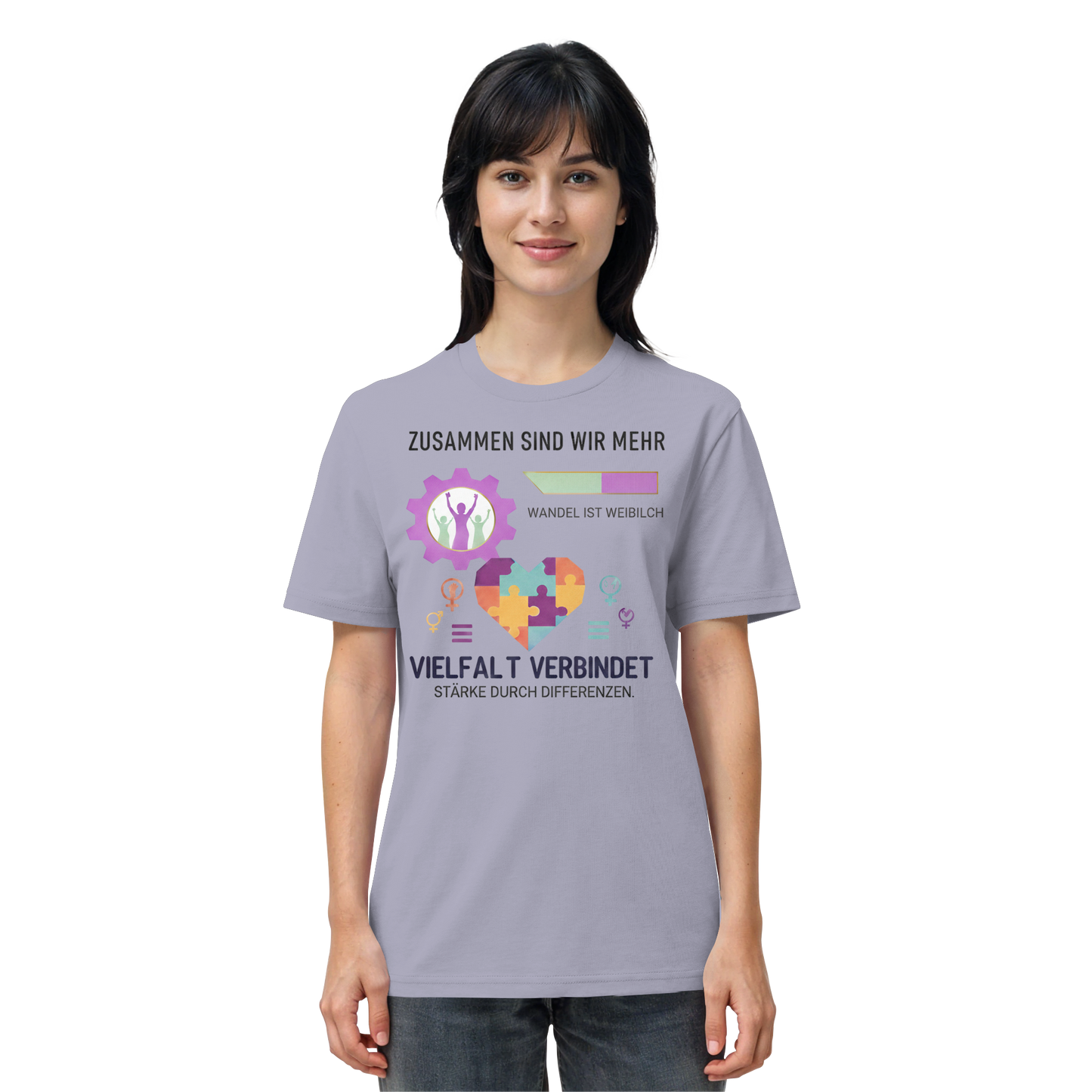 Zusammen sind wir mehr, Vielfalt verbindet - Frauenrechte - Organic Shirt