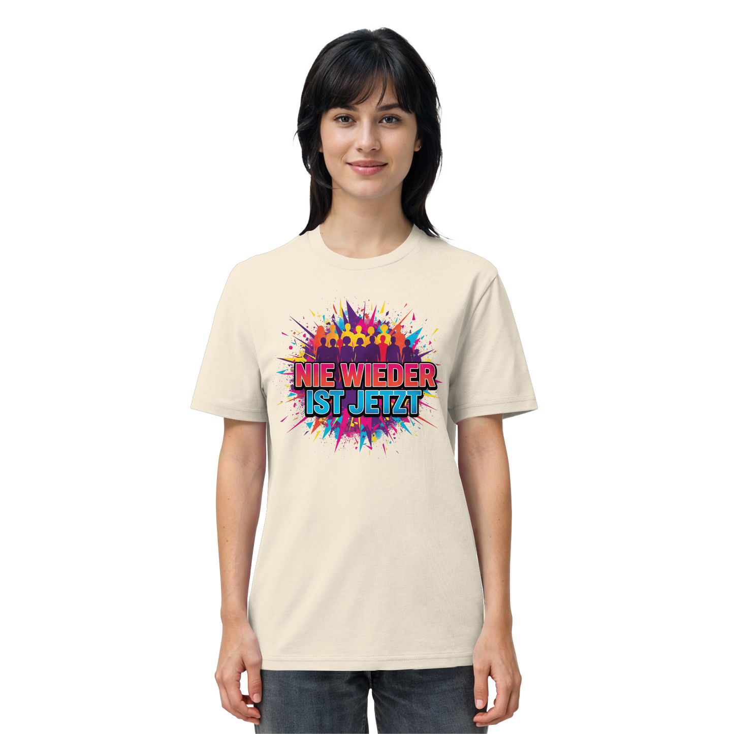 Nie wieder ist jetzt  (bunt) - Demokratie  - Organic Shirt