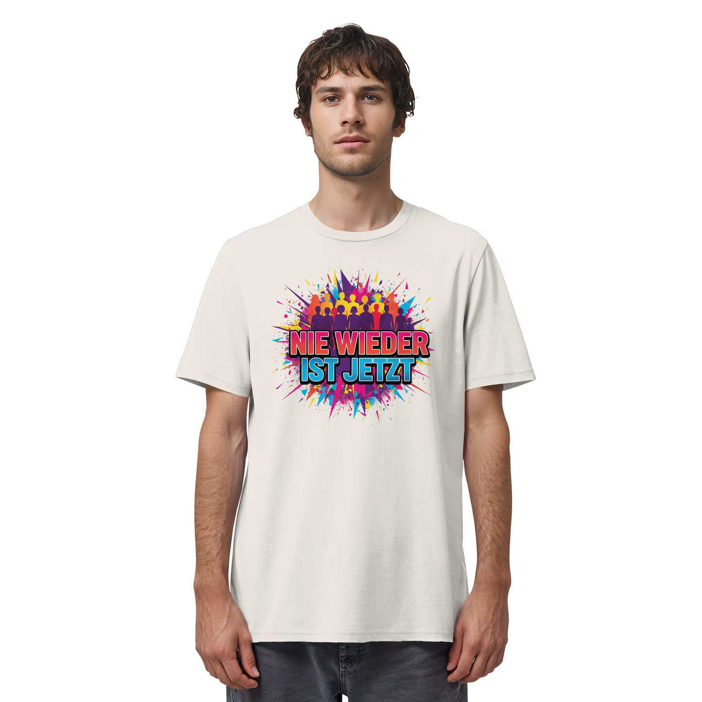 Nie wieder ist jetzt  (bunt) - Demokratie  - Organic Shirt