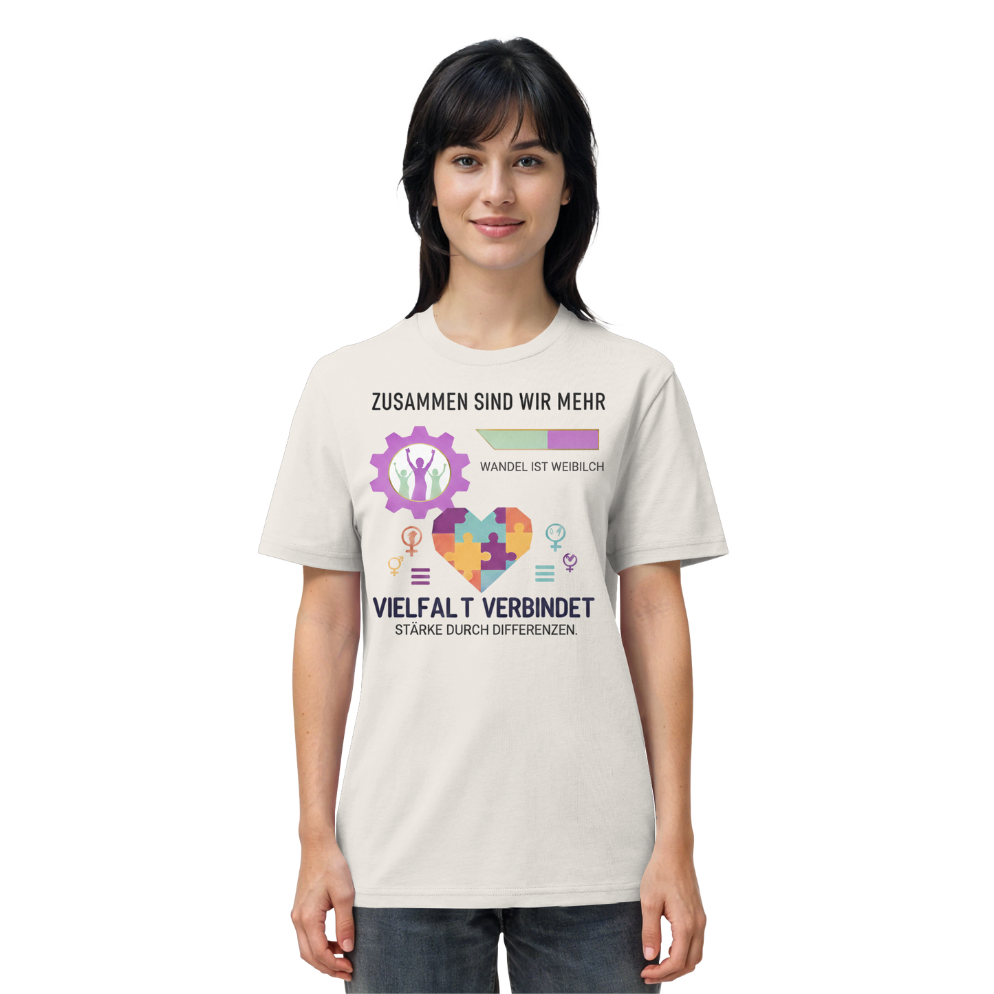 Zusammen sind wir mehr, Vielfalt verbindet - Frauenrechte - Organic Shirt