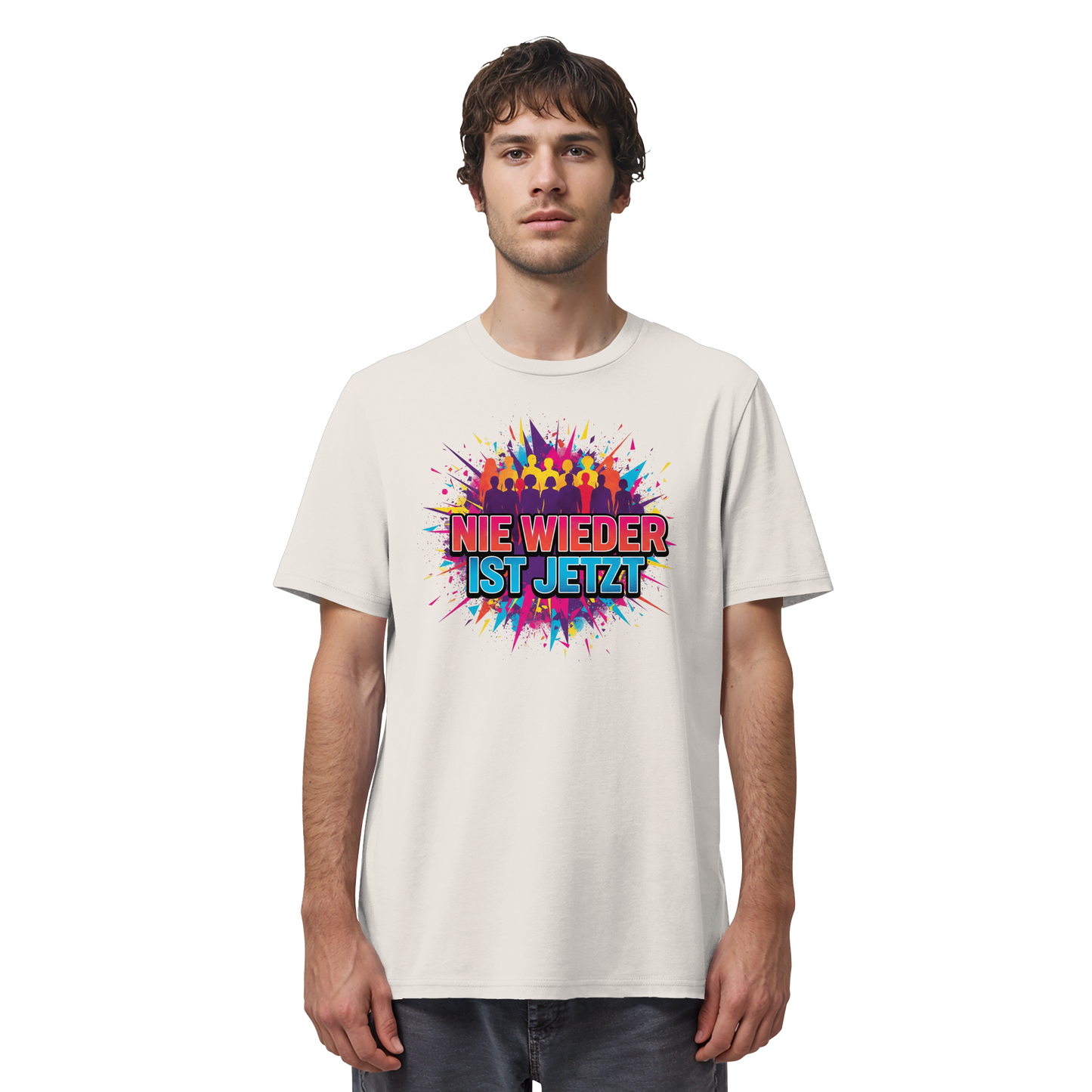 Nie wieder ist jetzt  (bunt) - Demokratie  - Organic Shirt