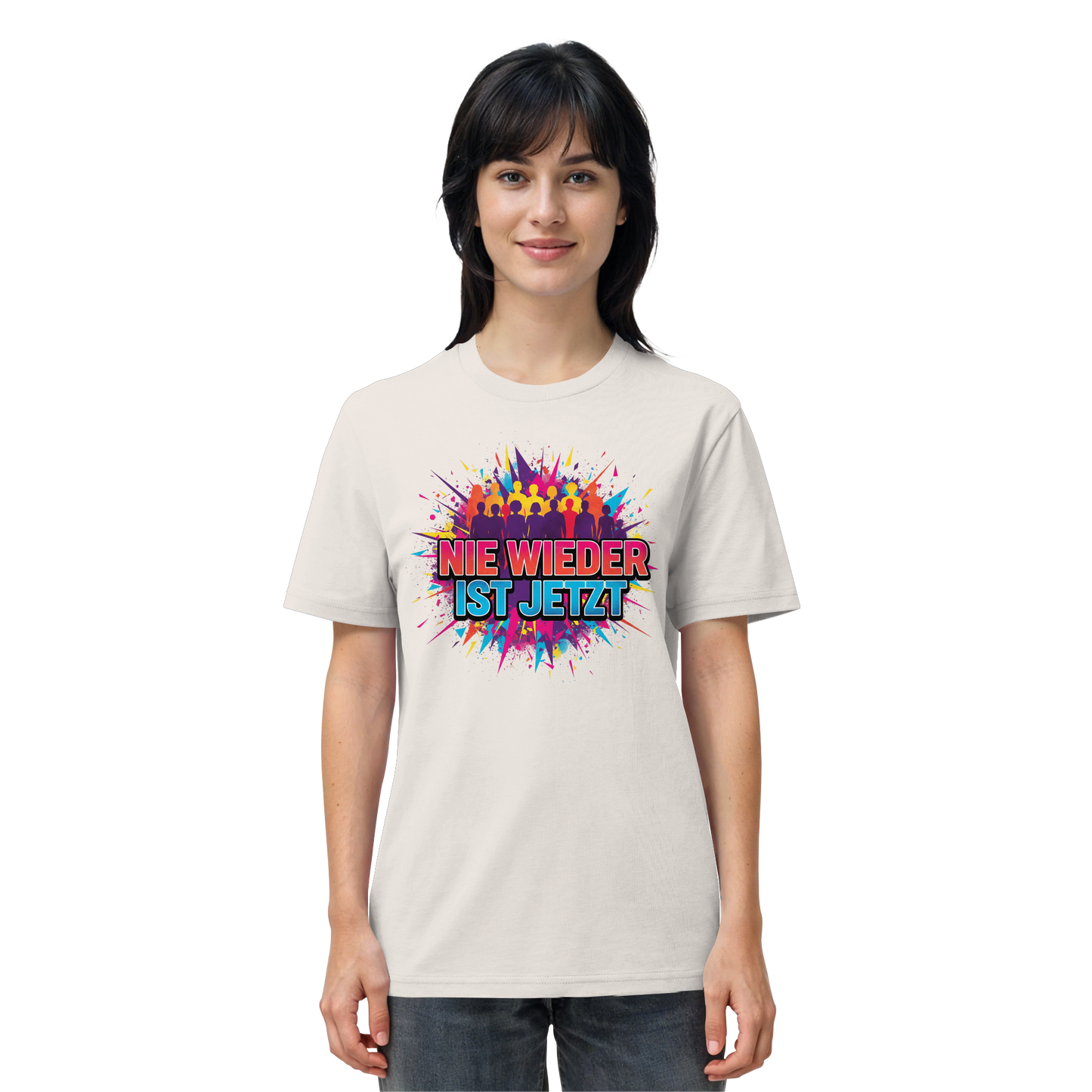 Nie wieder ist jetzt  (bunt) - Demokratie  - Organic Shirt