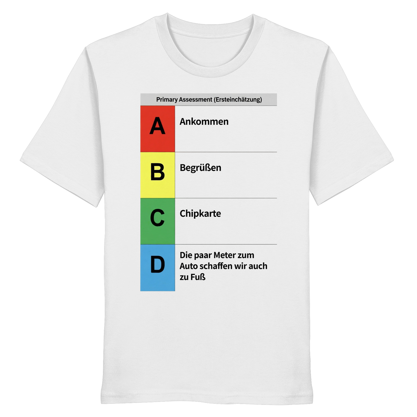 ABCD Schema Rettungsdienst (Realität) - Medizinhumor Kopie - Organic Shirt