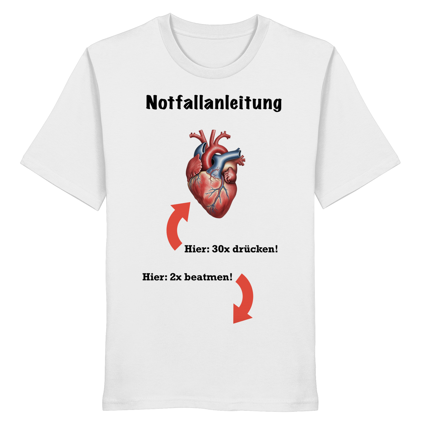 Notfallanleitung Reanimation Männeredition - Medizinhumor - Organic Shirt