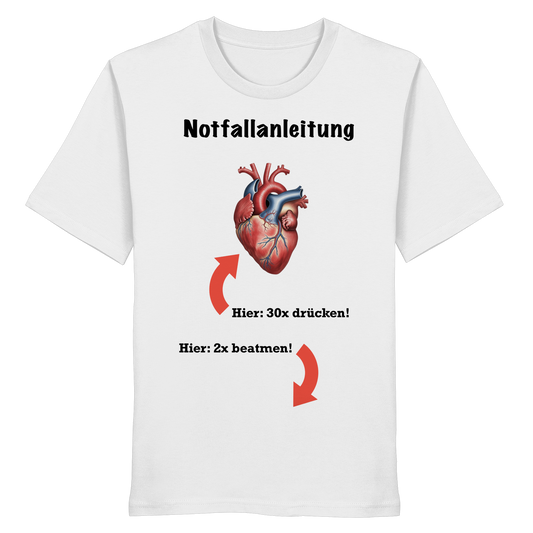Notfallanleitung Reanimation Männeredition - Medizinhumor - Organic Shirt