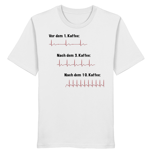 Auswirkungen vom Kaffee aufs EKG - Medizinhumor - Organic Shirt