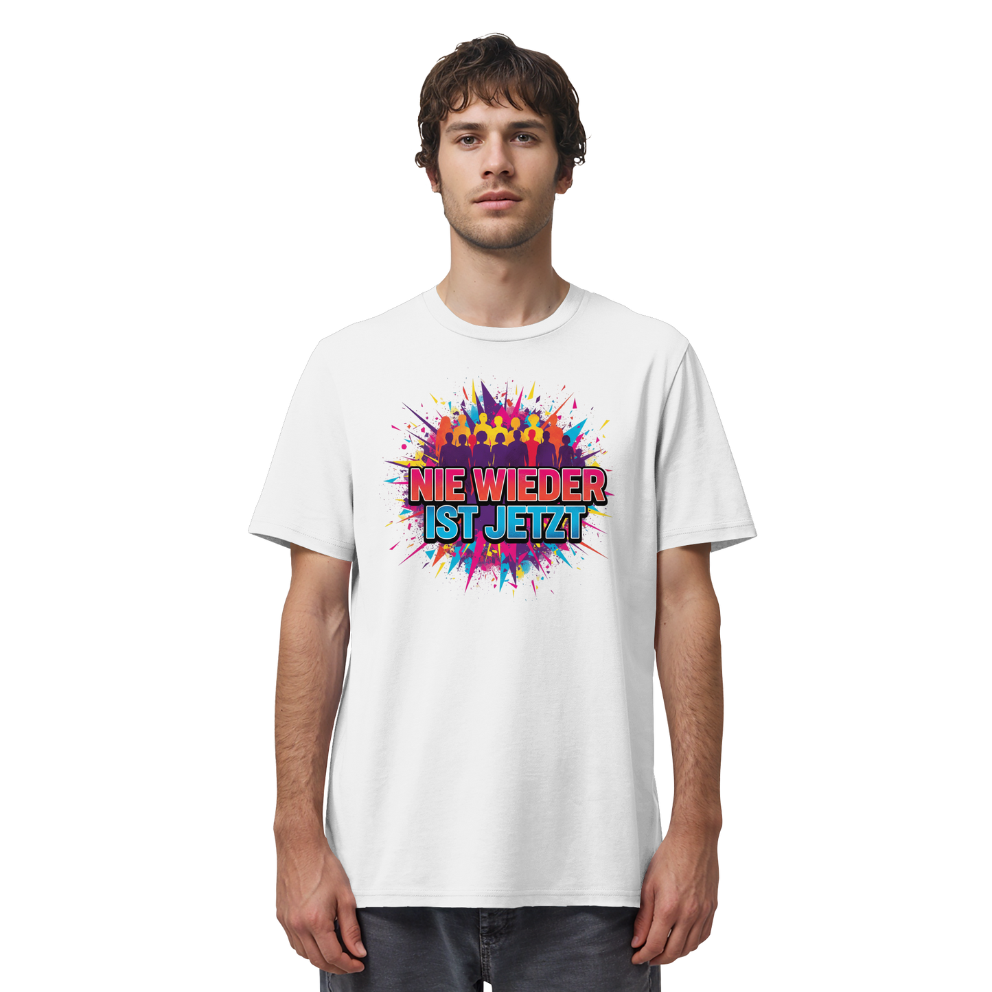 Nie wieder ist jetzt  (bunt) - Demokratie  - Organic Shirt
