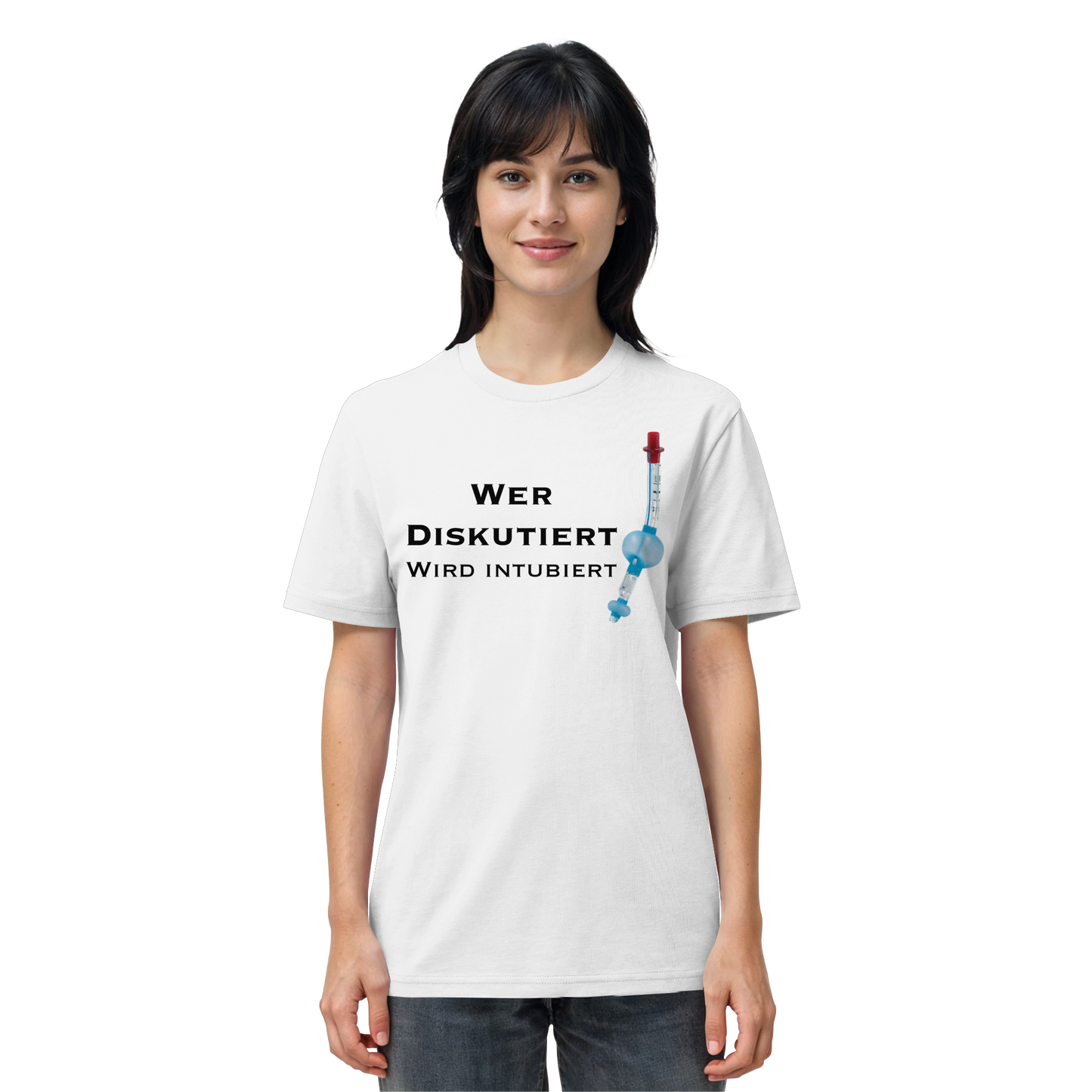 Wer diskutiert wird intubiert - Medizinhumor - Organic Shirt