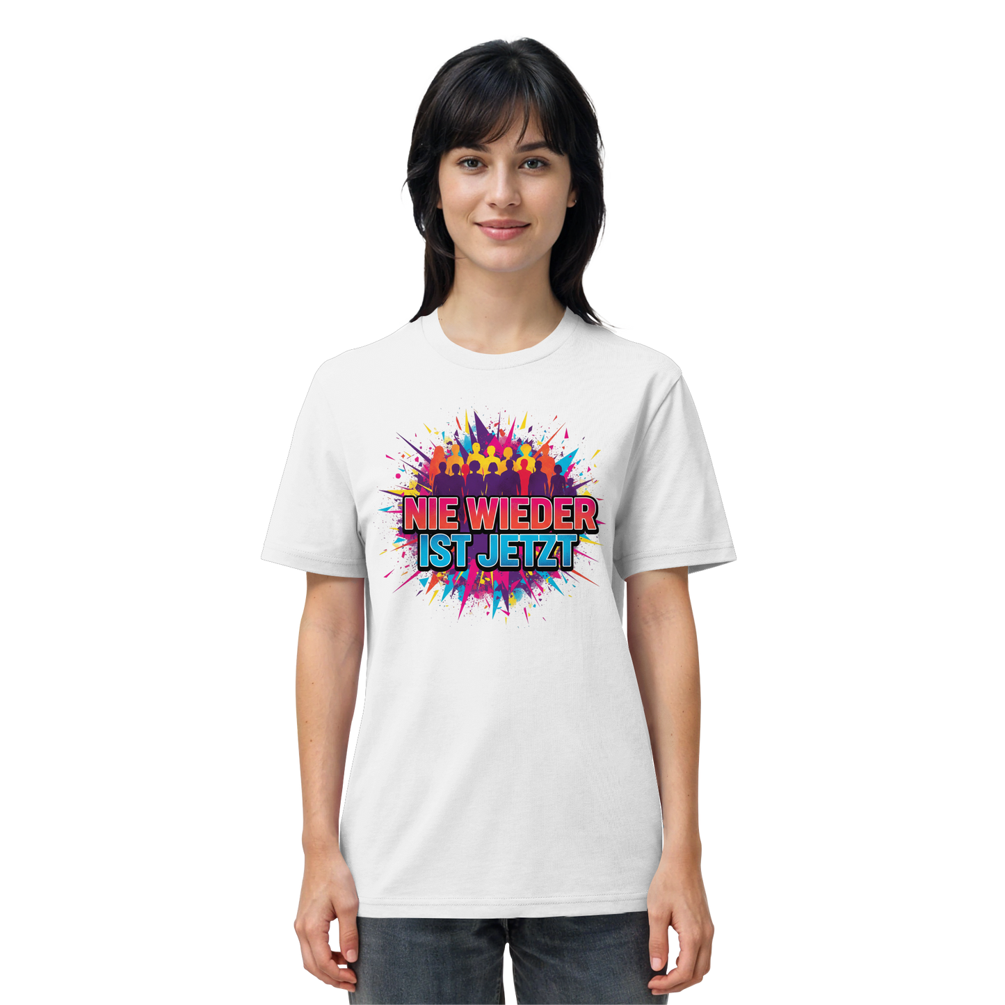 Nie wieder ist jetzt  (bunt) - Demokratie  - Organic Shirt