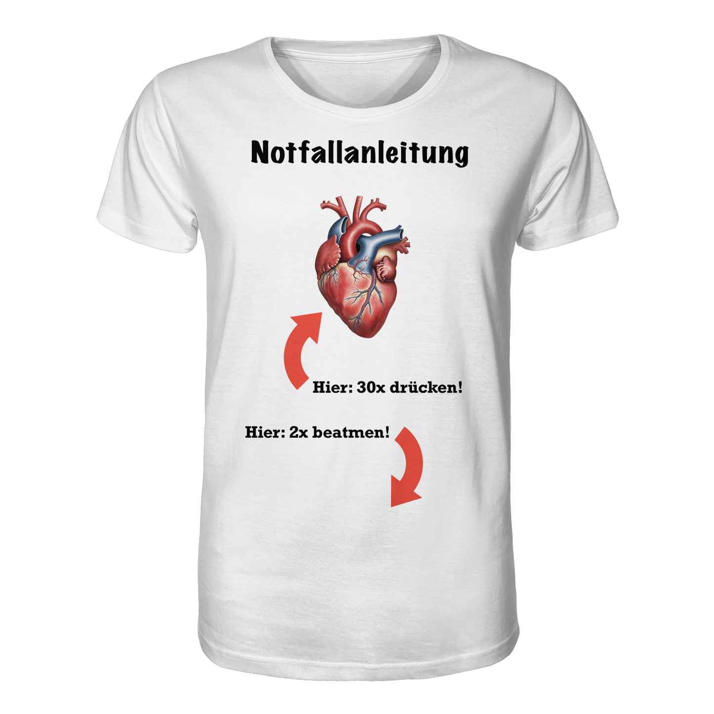 Notfallanleitung Reanimation Männeredition - Medizinhumor - Organic Shirt