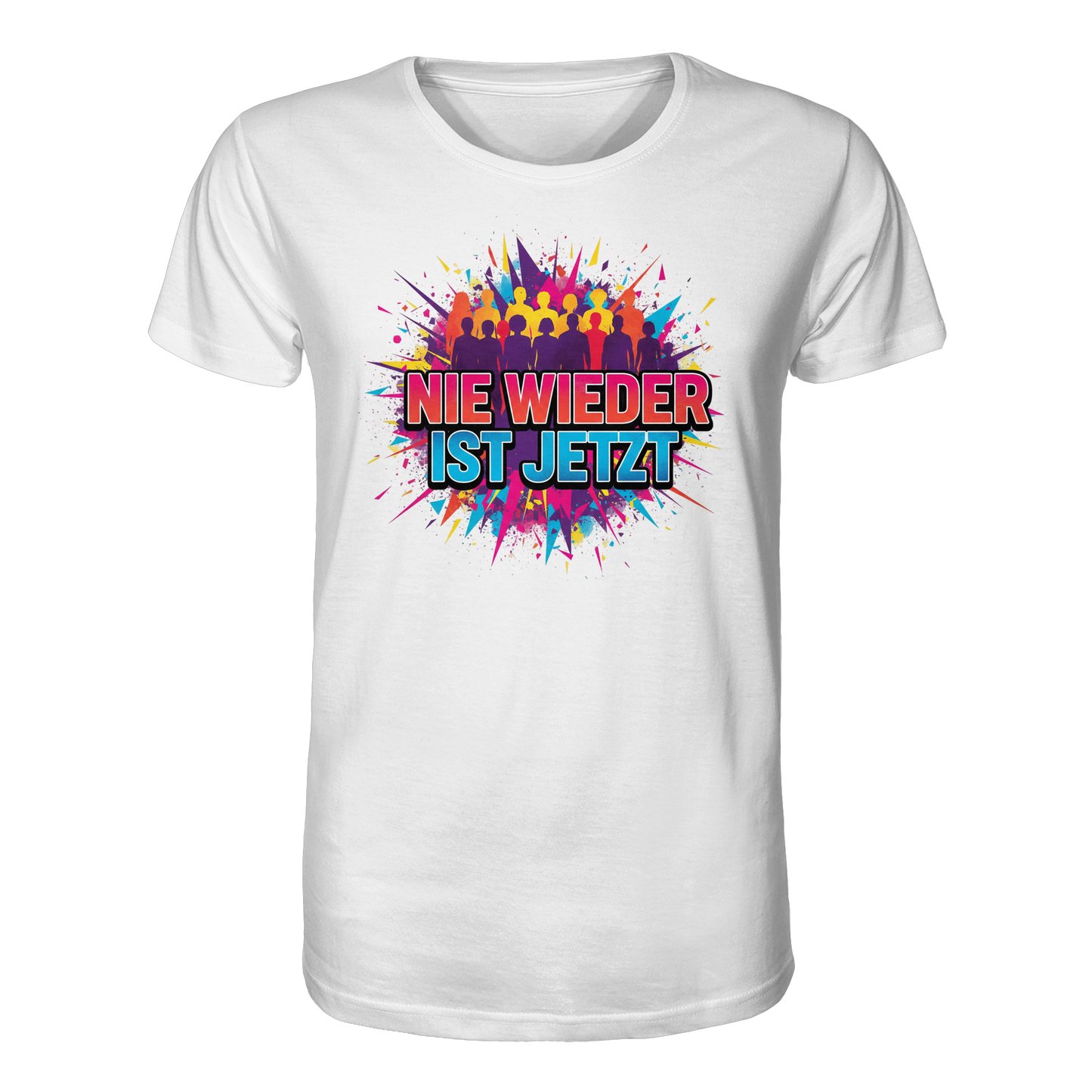 Nie wieder ist jetzt  (bunt) - Demokratie  - Organic Shirt