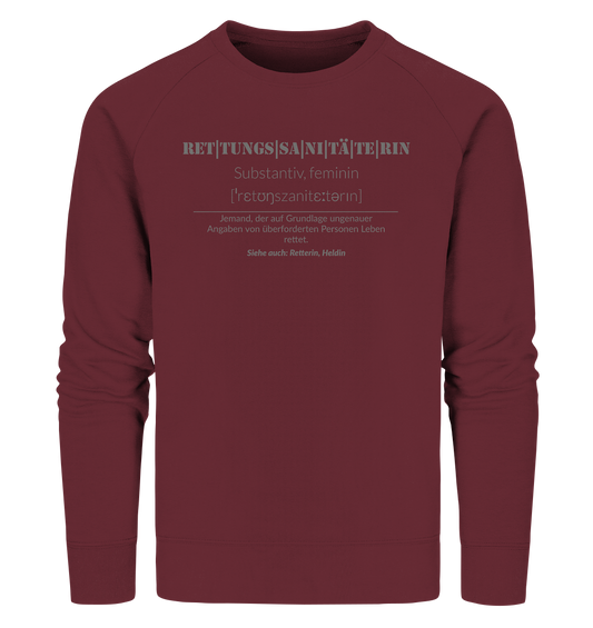 Rettungssanitäterin - Organic Sweatshirt