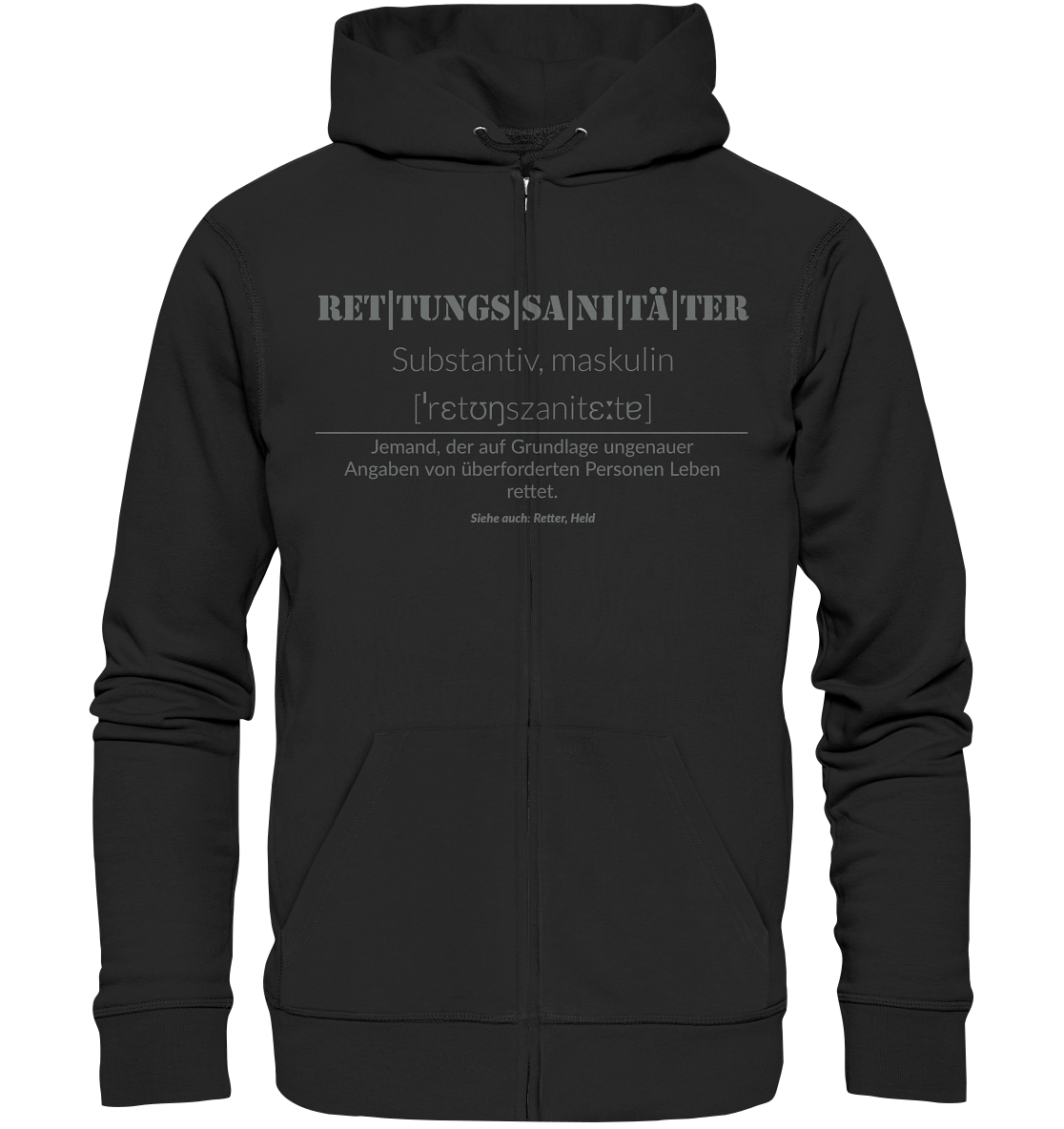 Rettungssanitäter  - Organic Zipper