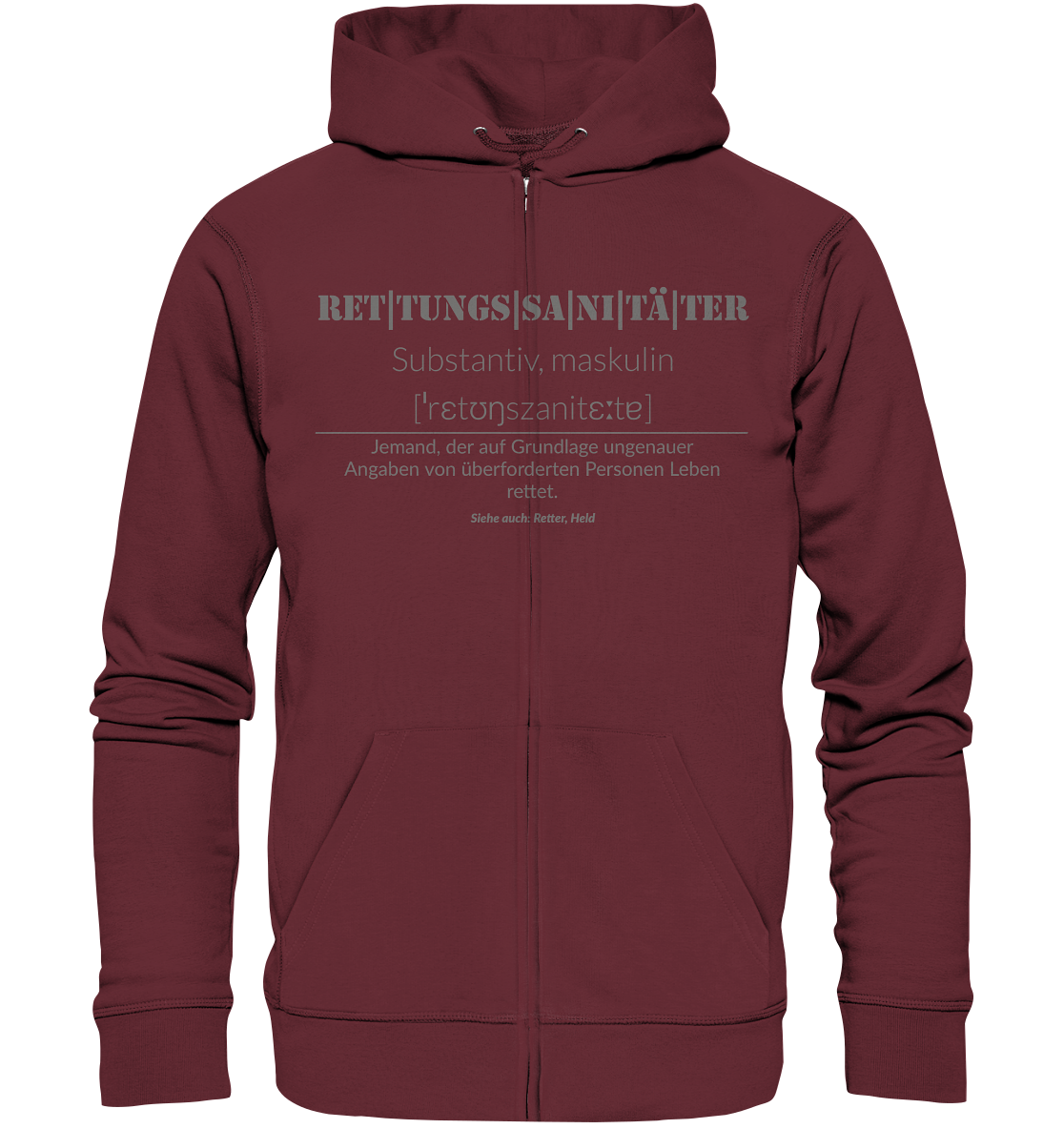 Rettungssanitäter  - Organic Zipper