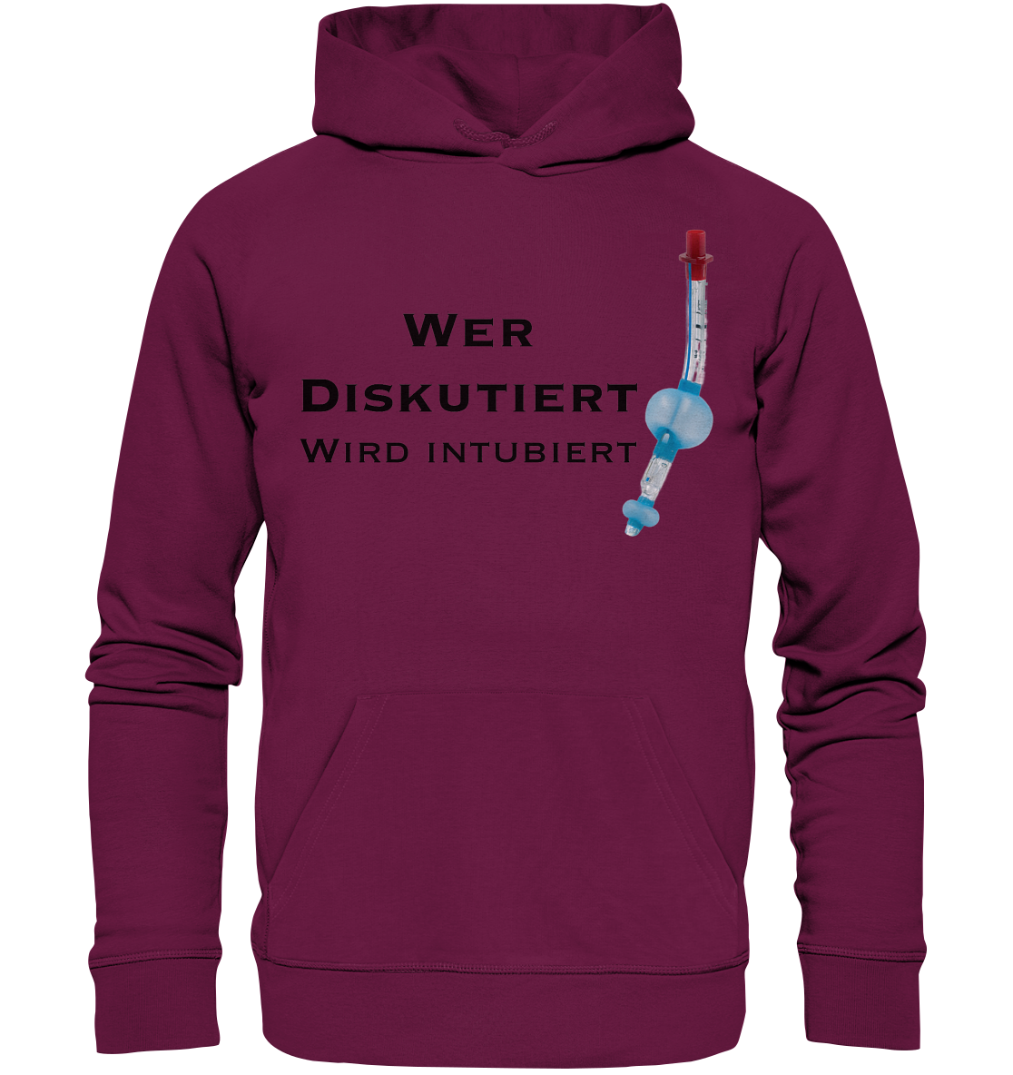 Wer diskutiert, wird intubiert. - Premium Unisex Hoodie