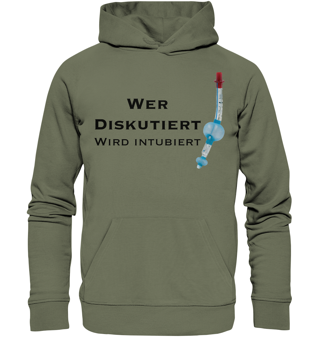 Wer diskutiert, wird intubiert. - Premium Unisex Hoodie